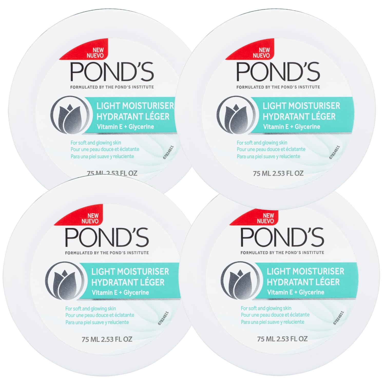 Crema Hidratante Pond's Light Con Vitamina E de 4 Paquetes-Venta Internacional