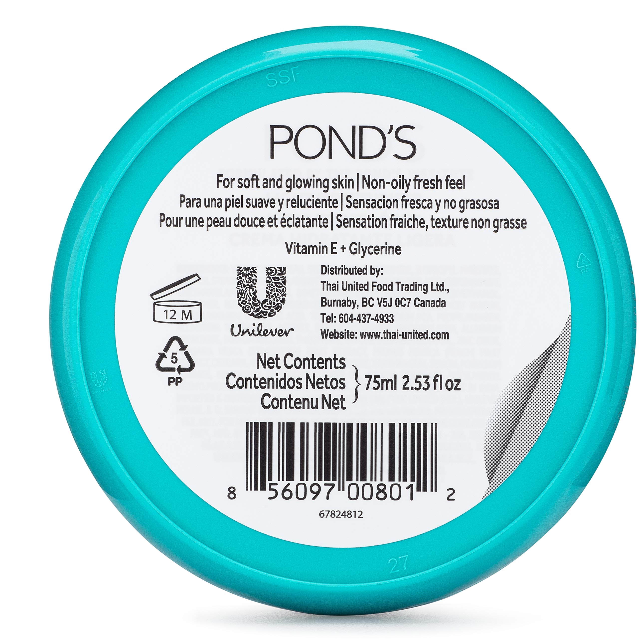 Foto 4 pulgar | Crema Hidratante Pond's Light Con Vitamina E de 4 Paquetes-Venta Internacional