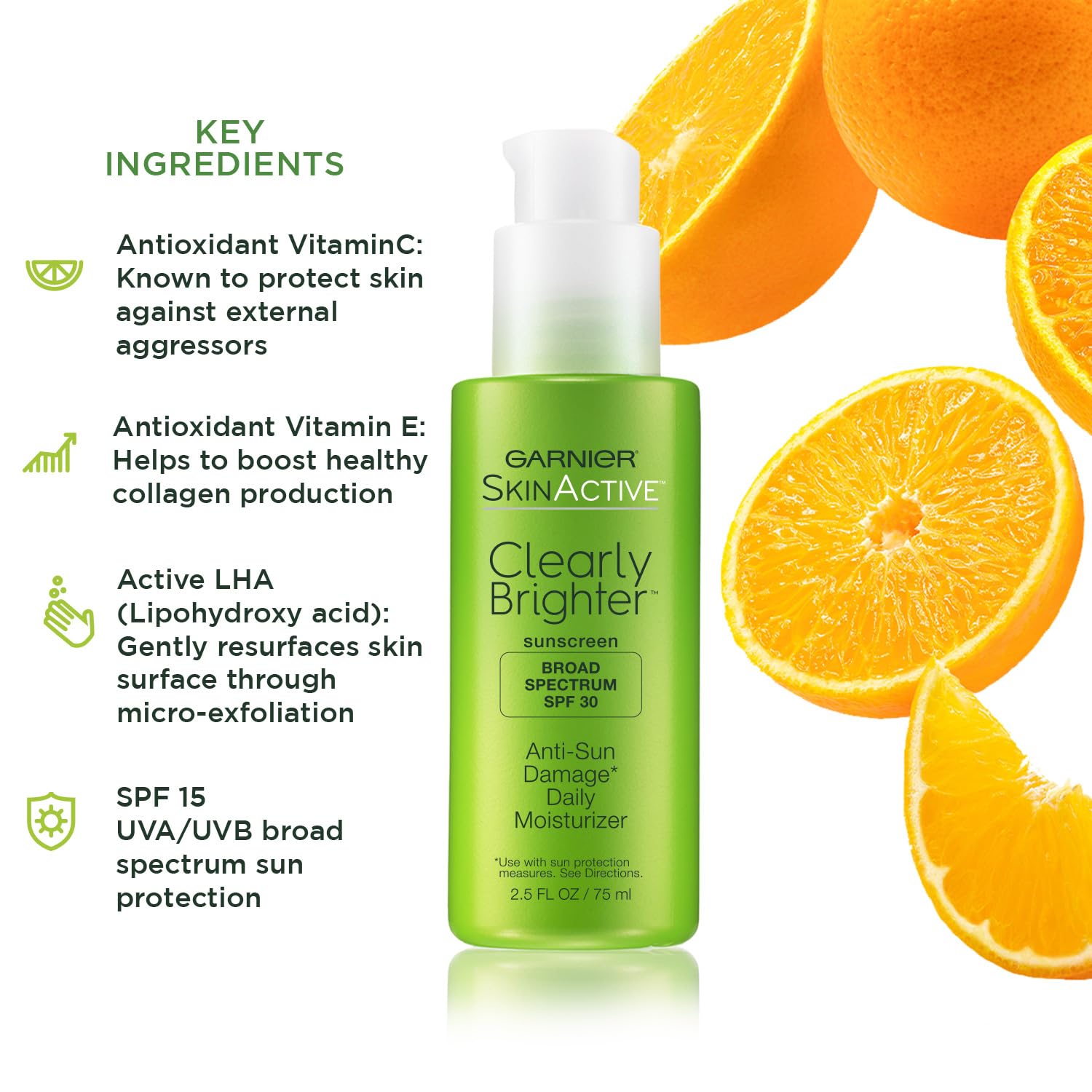 Foto 2 | Crema Hidratante Garnier Skinactive Clearly Brighter Spf 30 75 Ml - Venta Internacional.
