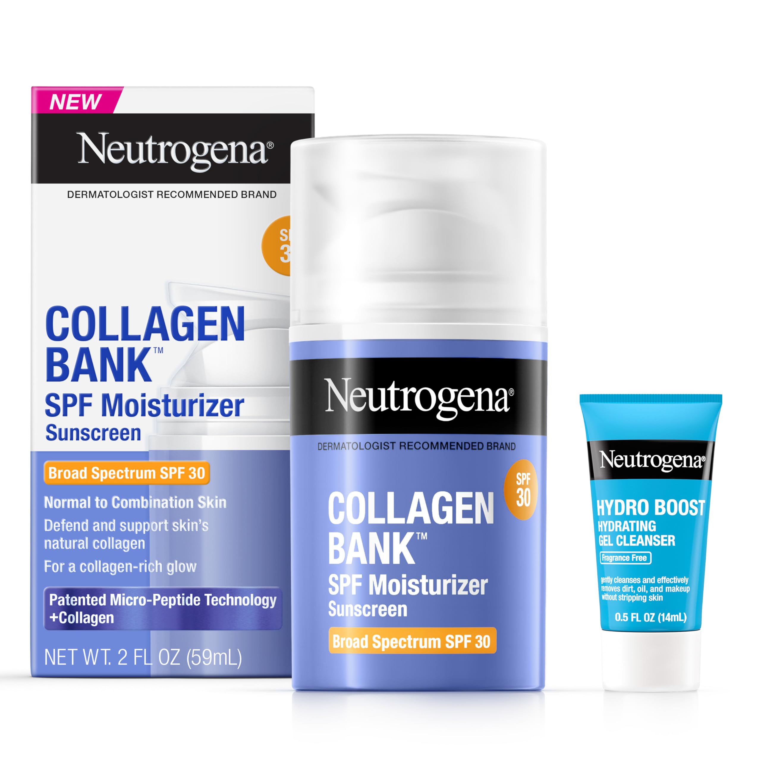 Set De Cuidado De La Piel Neutrogena Collagen Bank Con Crema Hidratante Spf 30 - Venta Internacional.