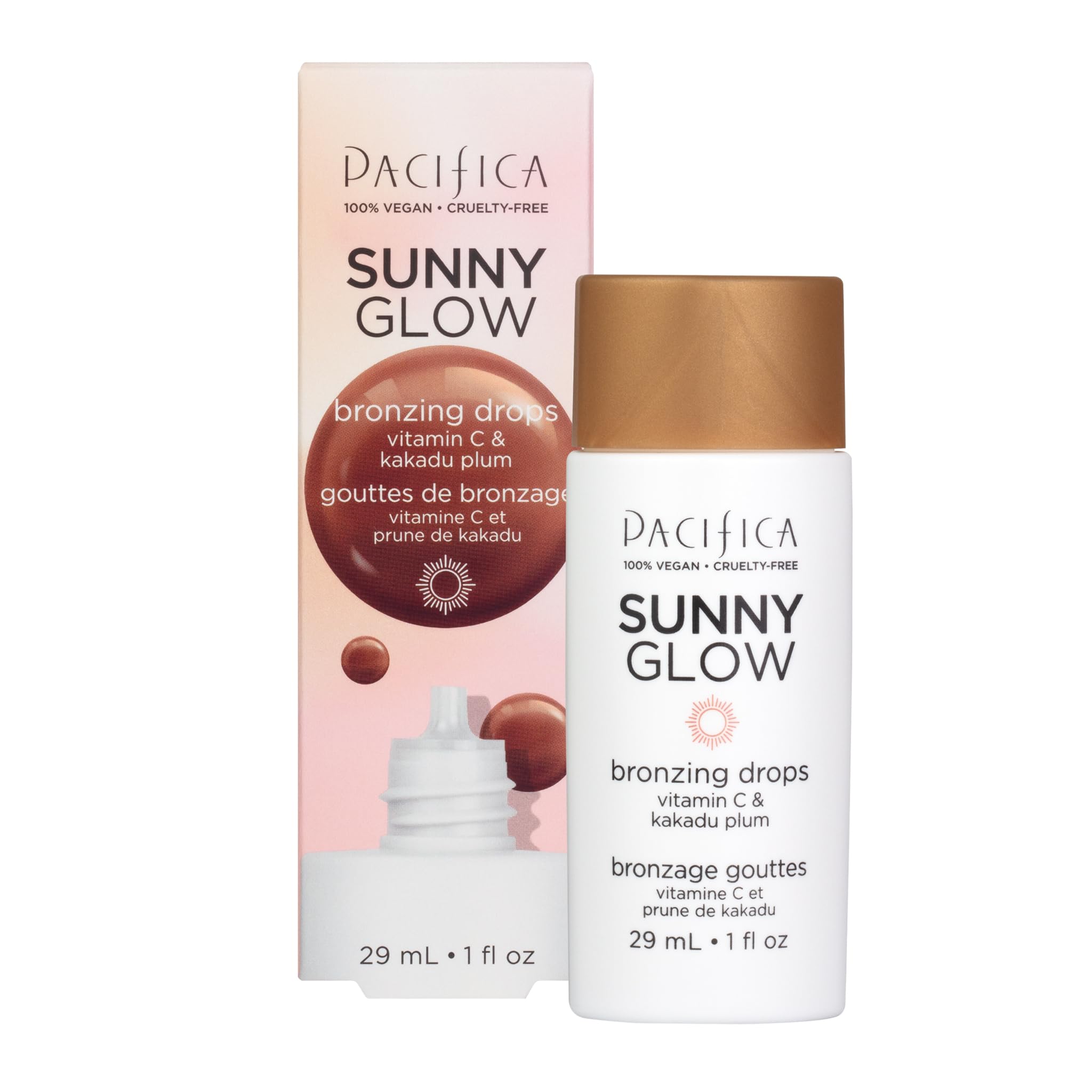 Gotas Bronceadoras Pacifica Beauty Sunny Glow 30 Ml Con Vitamina C - Venta Internacional.