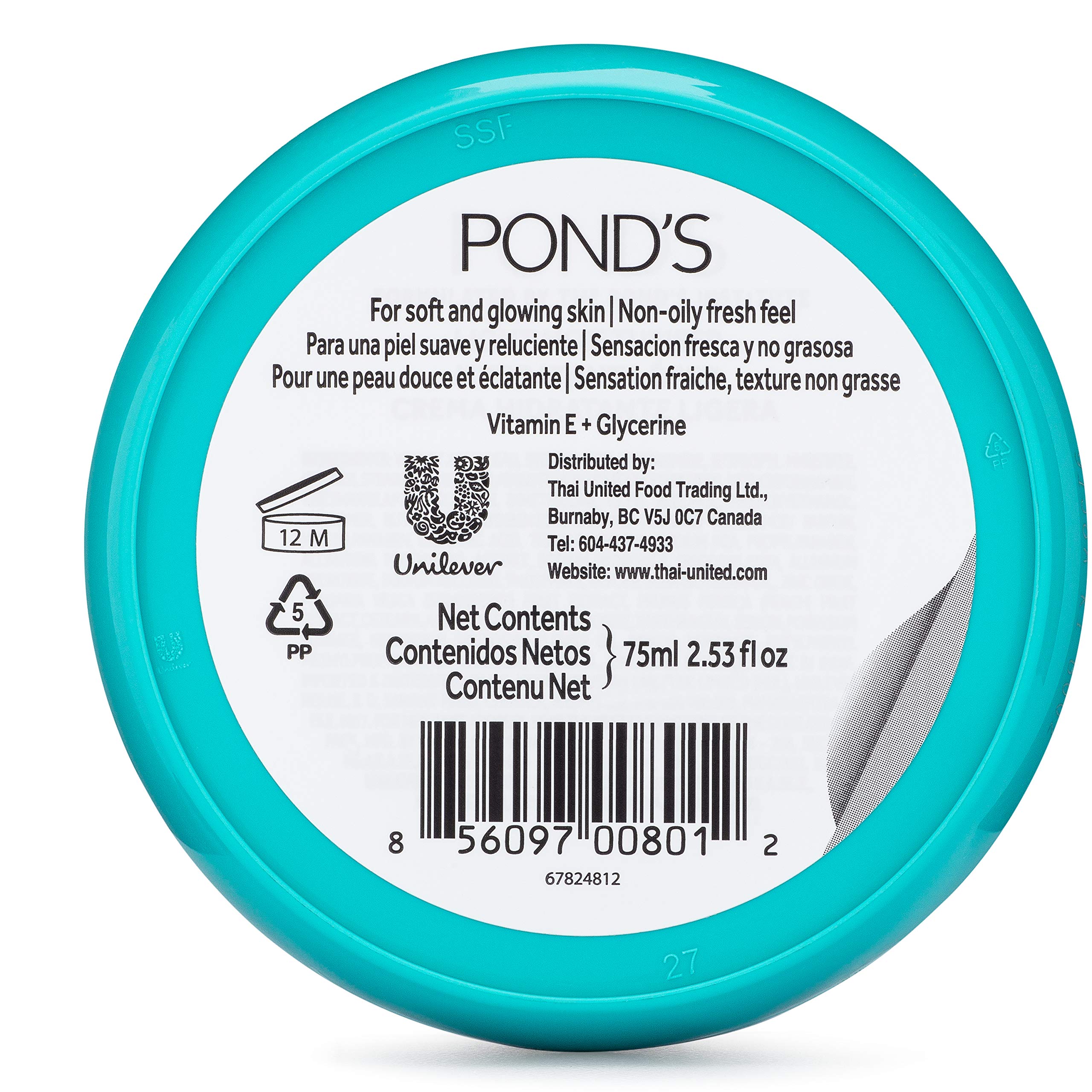 Foto 4 pulgar | Crema Hidratante Pond's Light Con Vitamina E de 6 Paquetes-Venta Internacional