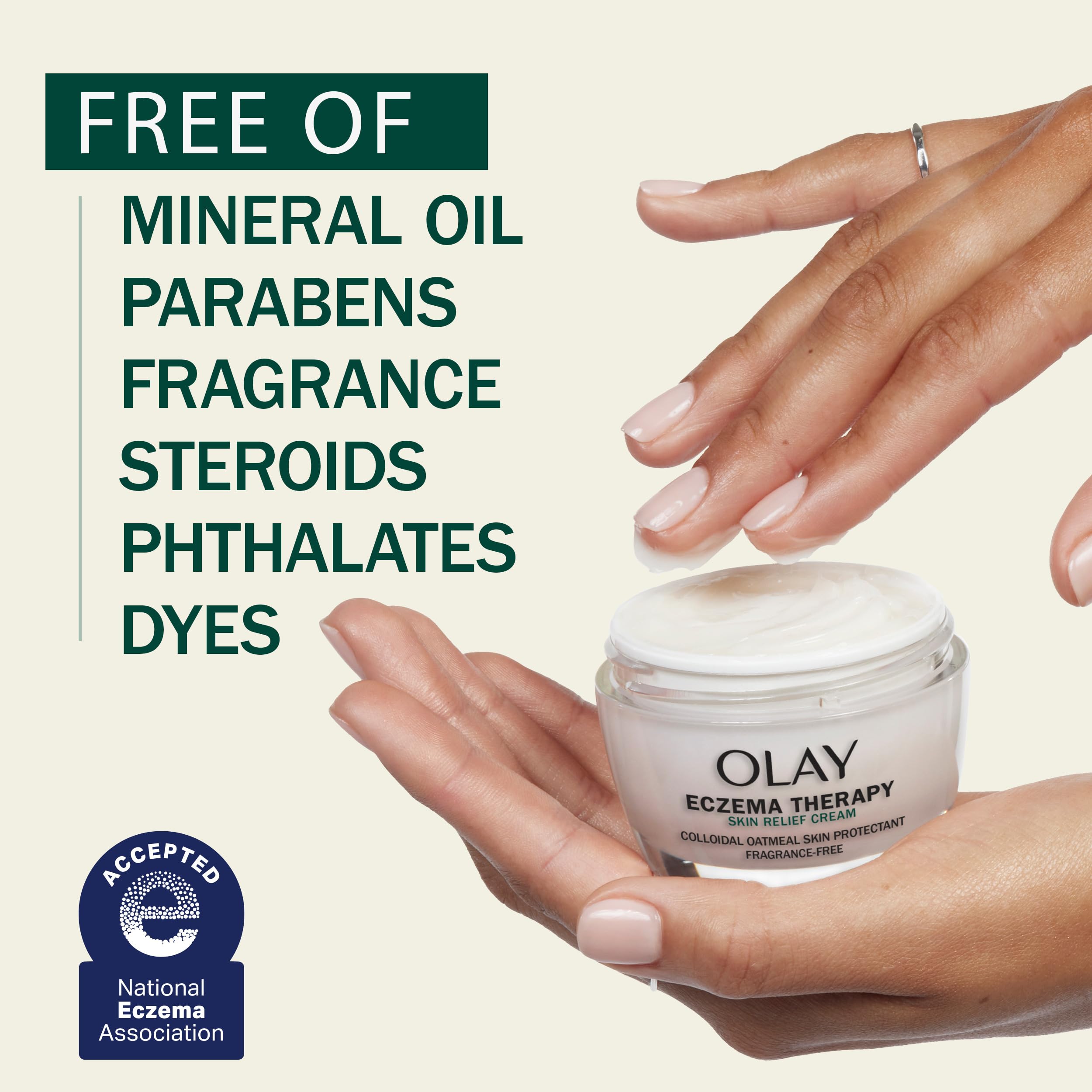 Foto 5 pulgar | Crema Hidratante Olay Sensitive Eczema Therapy 50 Ml Con Avena Coloidal - Venta Internacional.
