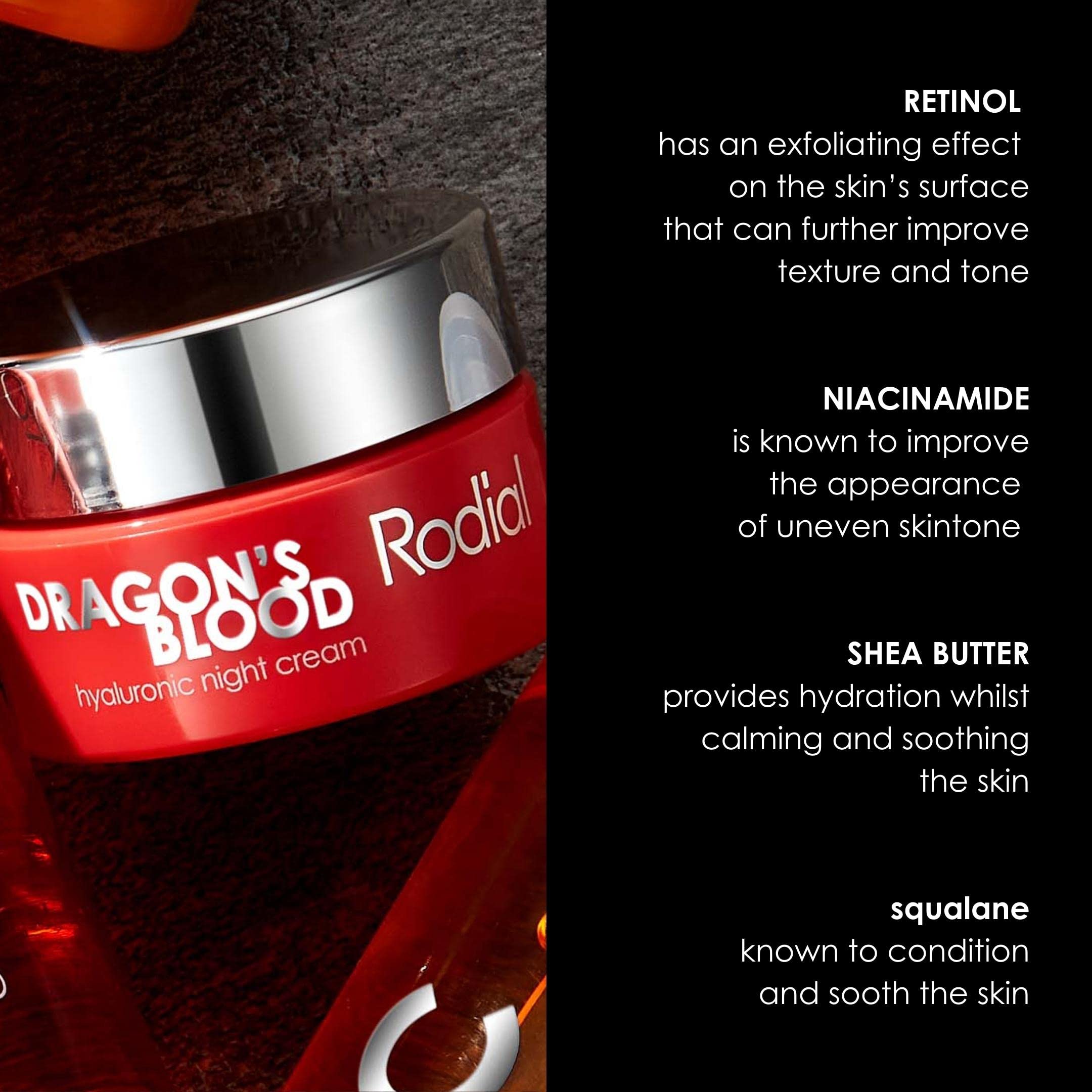 Foto 5 pulgar | Crema De Noche Rodial Dragons Blood Hyaluronic 50 Ml Con Retinol - Venta Internacional.