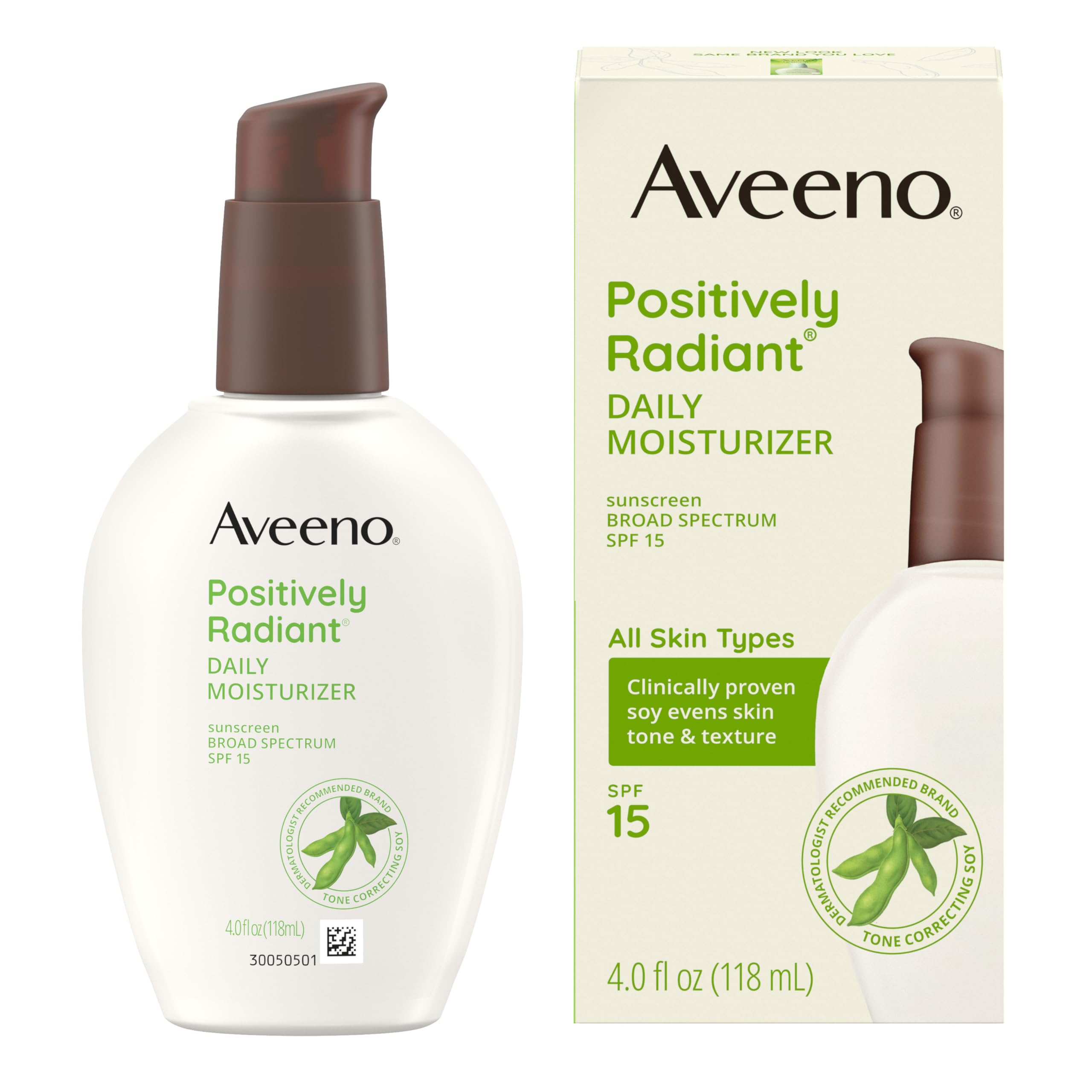 Foto 2 pulgar | Crema Hidratante Aveeno Positively Radiant Spf 15 120 Ml - Venta Internacional.