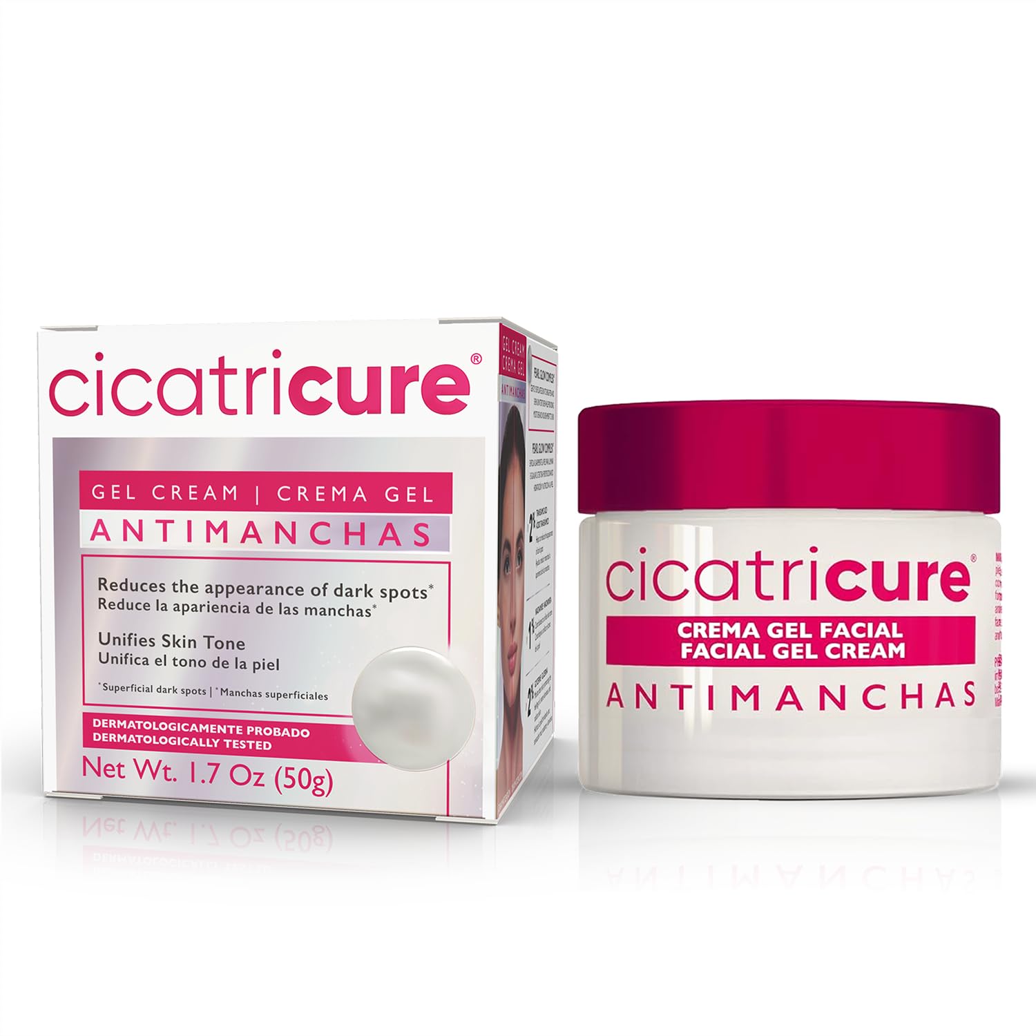 Foto 2 pulgar | Gel Hidratante Cicatricure Face, 50 Ml, Antimanchas - Venta Internacional.
