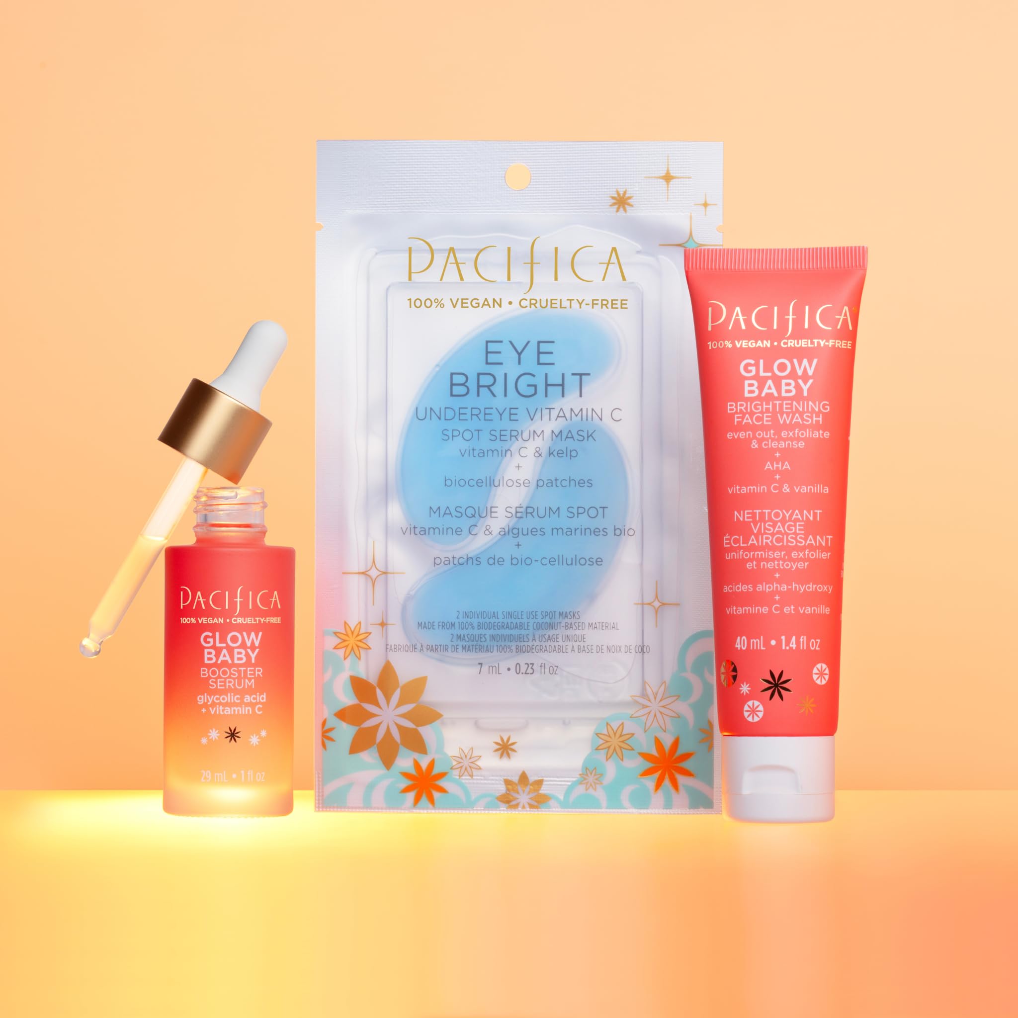 Foto 3 pulgar | Set De Regalo Para El Cuidado De La Piel Pacifica Beauty Glow Baby Vitamin C - Venta Internacional.