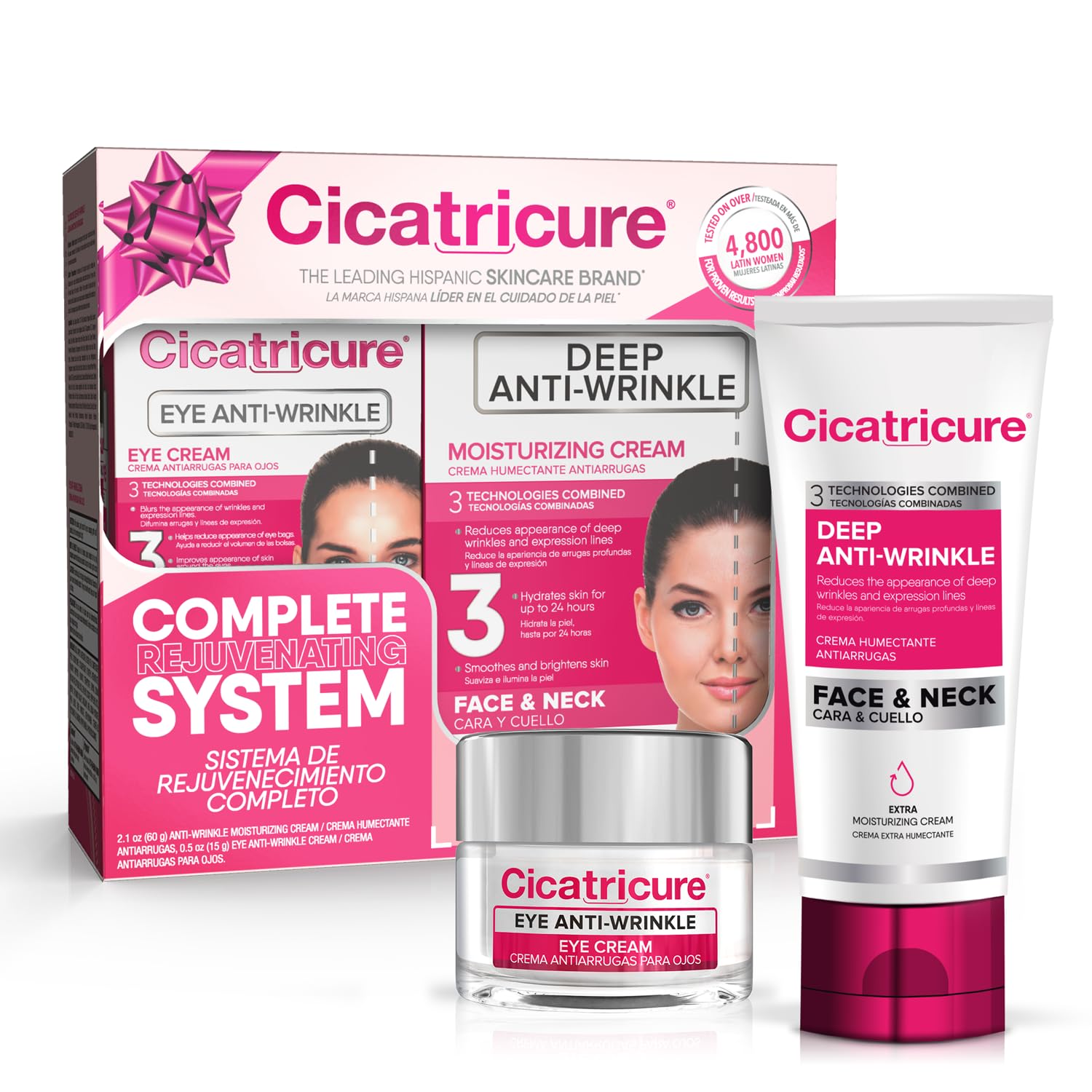 Paquete De Regalo De 2 Cremas Cicatricure Complete Rejuvenating System - Venta Internacional.