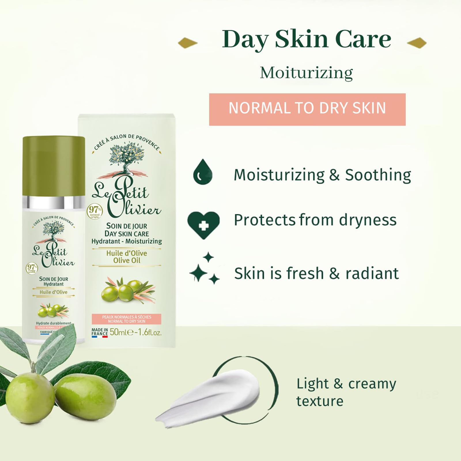 Foto 3 pulgar | Crema Hidratante Le Petit Olivier Hidratante Para El Cuidado De La Piel De Día, 50 Ml - Venta Internacional.