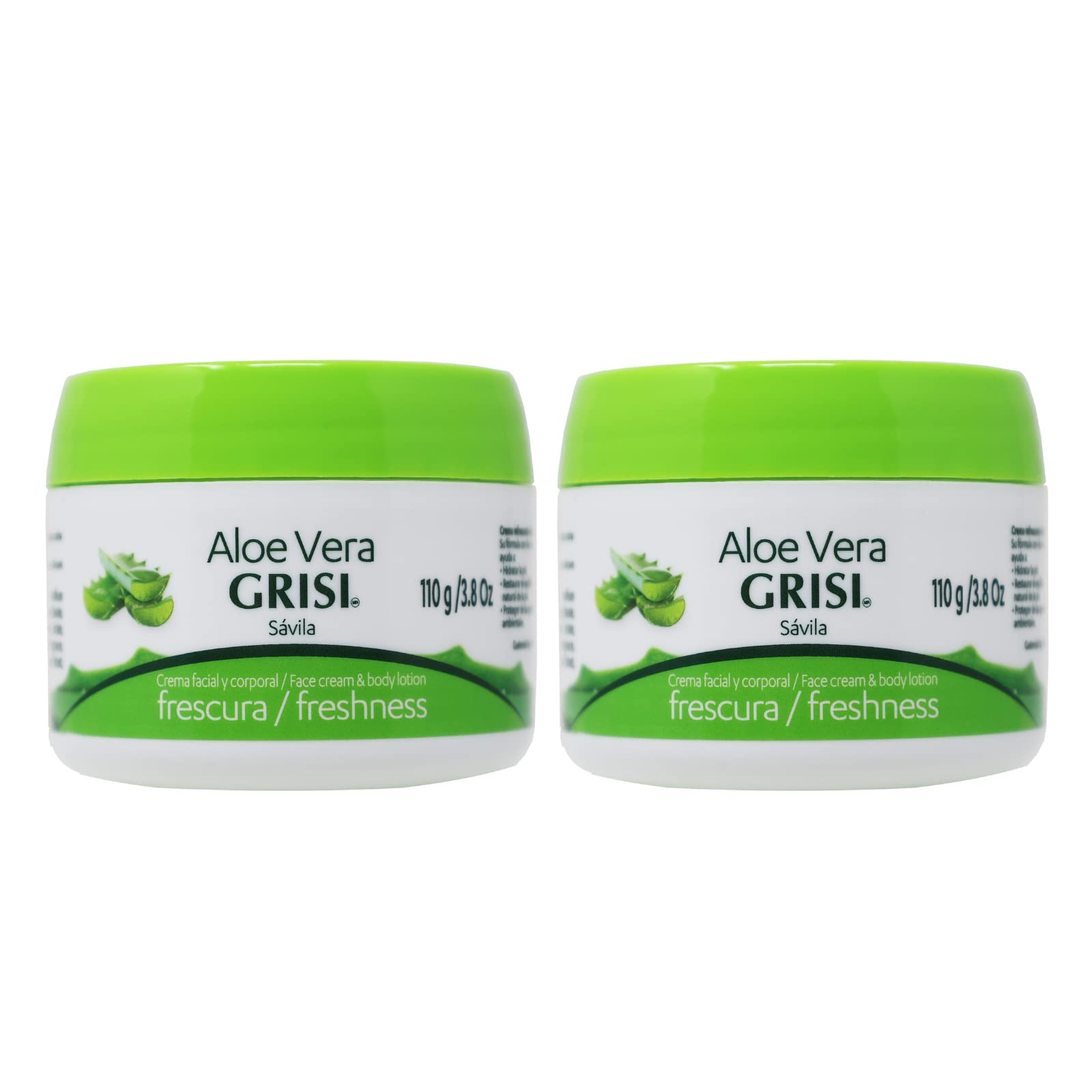 Crema Facial Grisi, Crema Hidratante Con Aloe Vera, 110 Ml, Paquete De 2 - Venta Internacional.