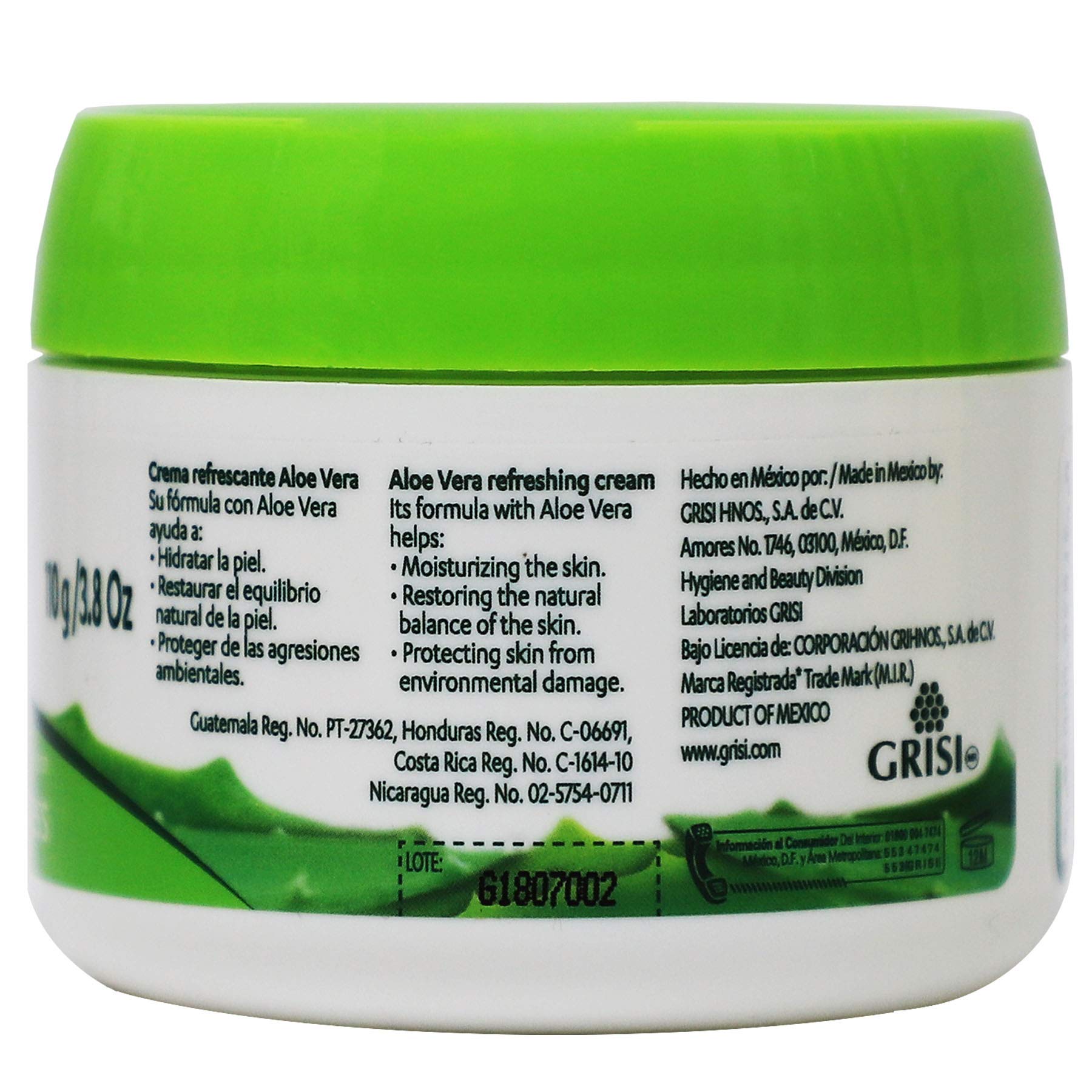 Foto 5 pulgar | Crema Facial Grisi, Crema Hidratante Con Aloe Vera, 110 Ml, Paquete De 2 - Venta Internacional.