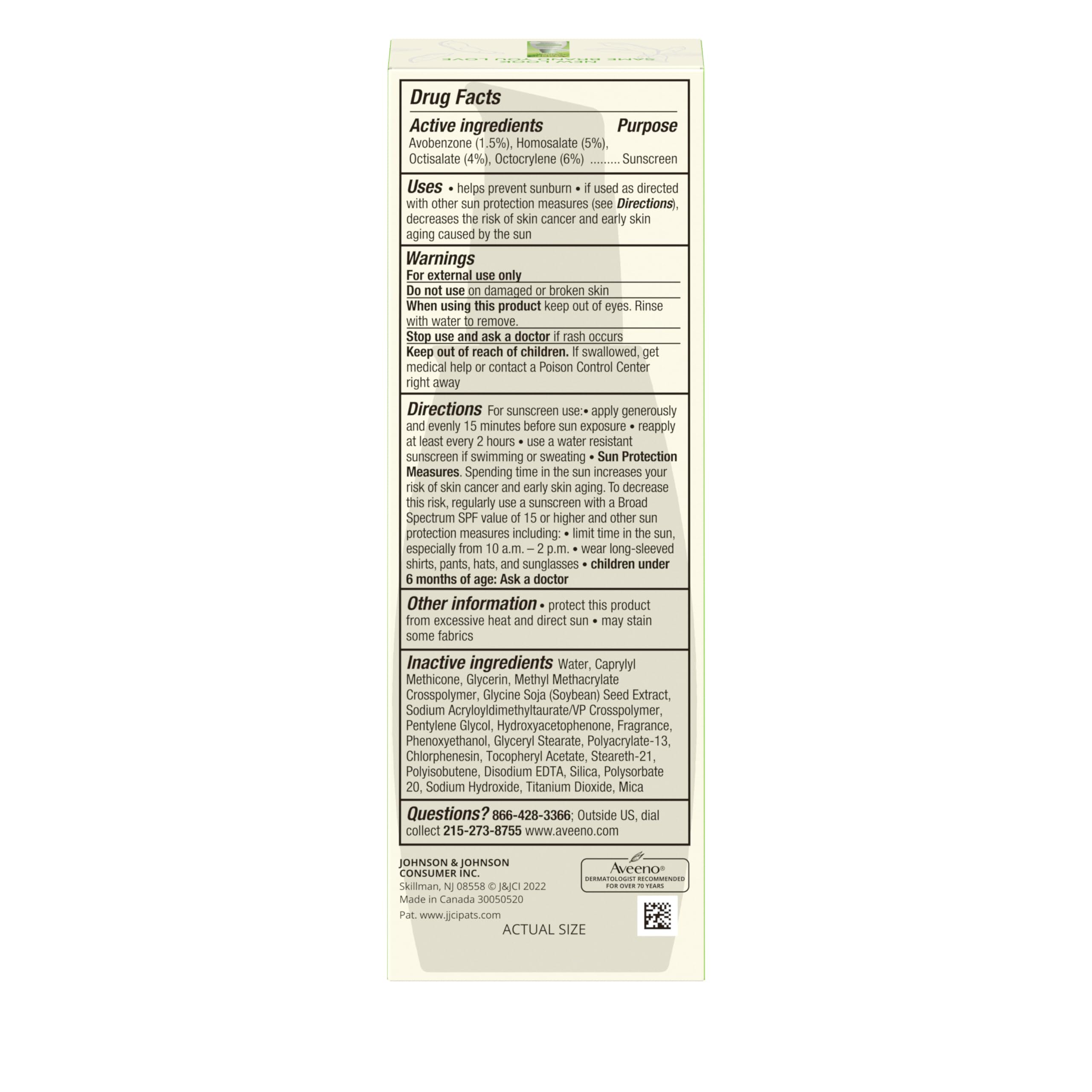 Foto 7 | Crema Hidratante Aveeno Positively Radiant Spf 30 68 Ml - Venta Internacional.