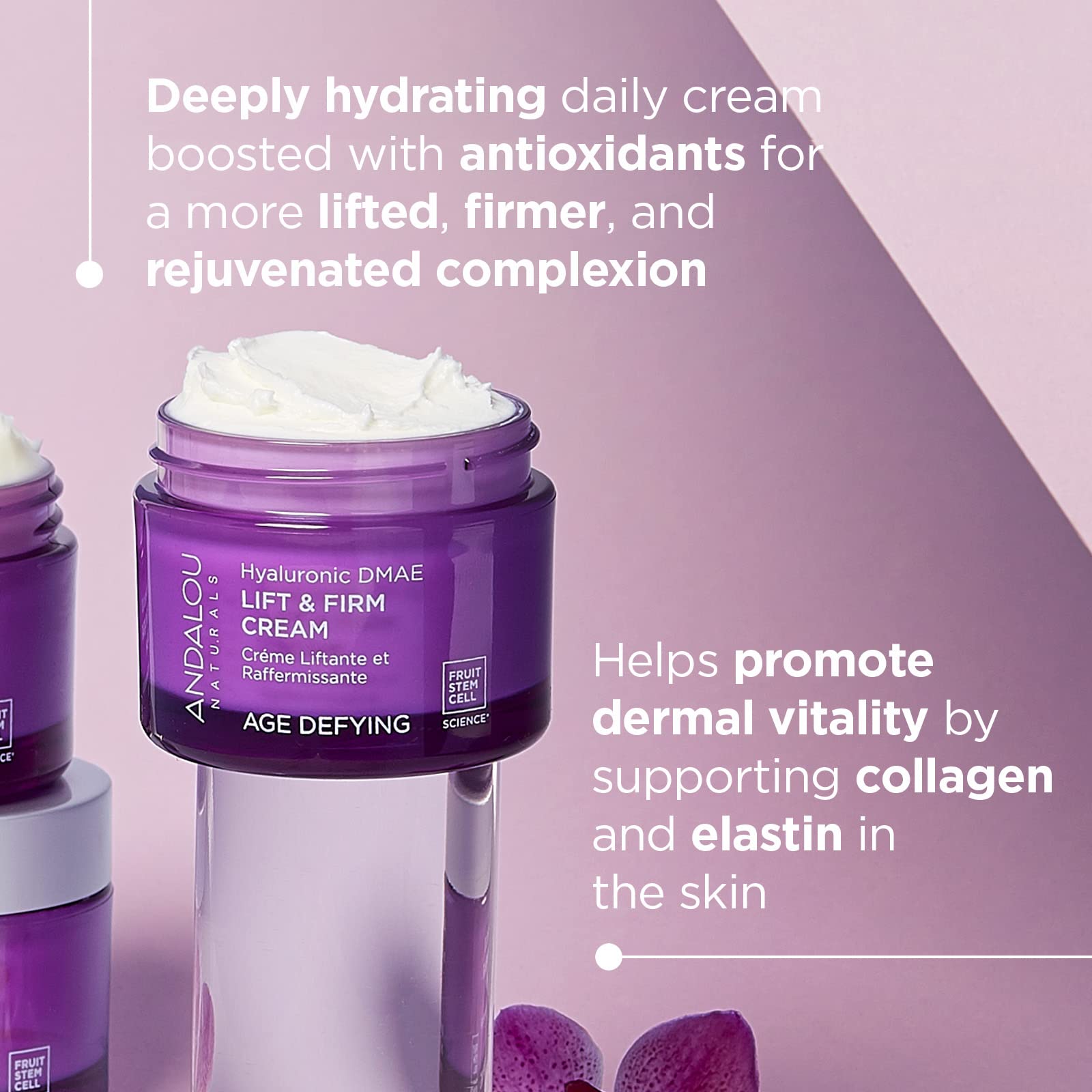 Foto 2 | Crema Hidratante Andalou Naturals Hyaluronic Dmae Lift Firm 50 Ml - Venta Internacional.