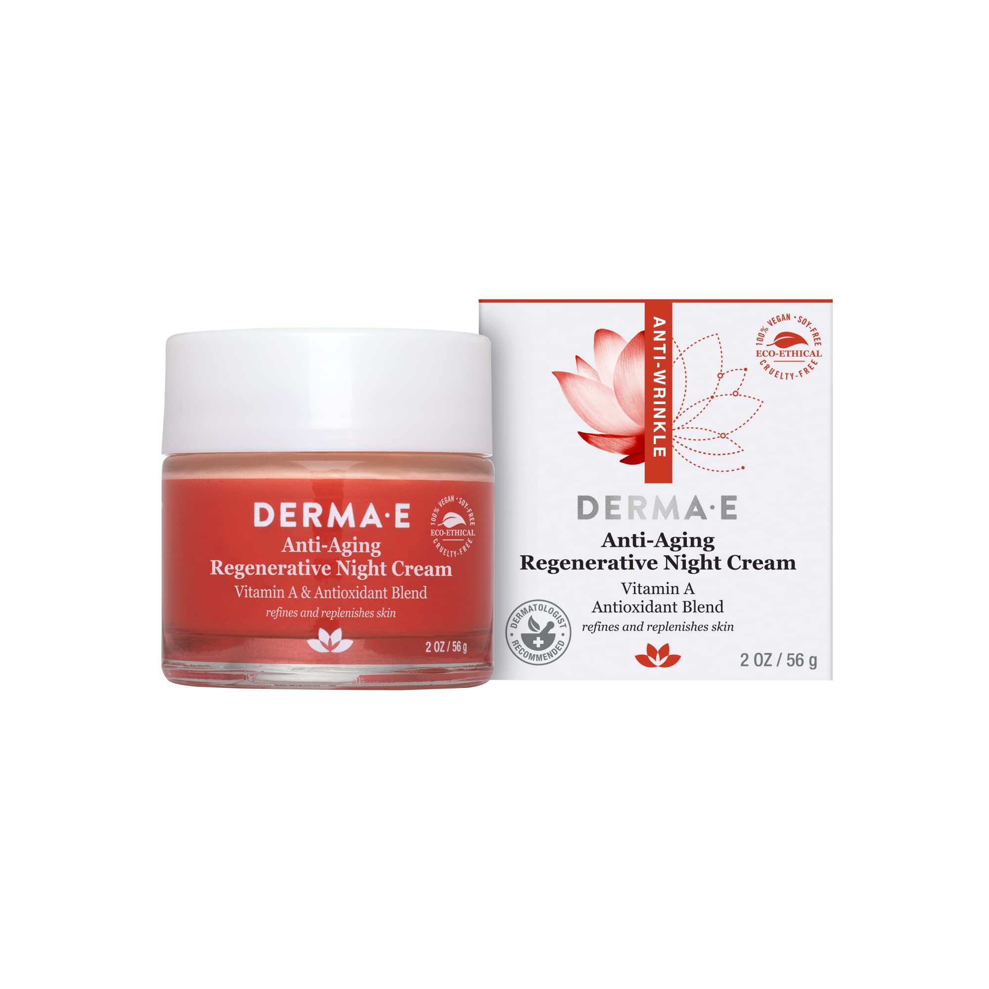 Crema de Noche Derma E Regeneradora Antiedad 60 ml con Astaxantina - Venta Internacional