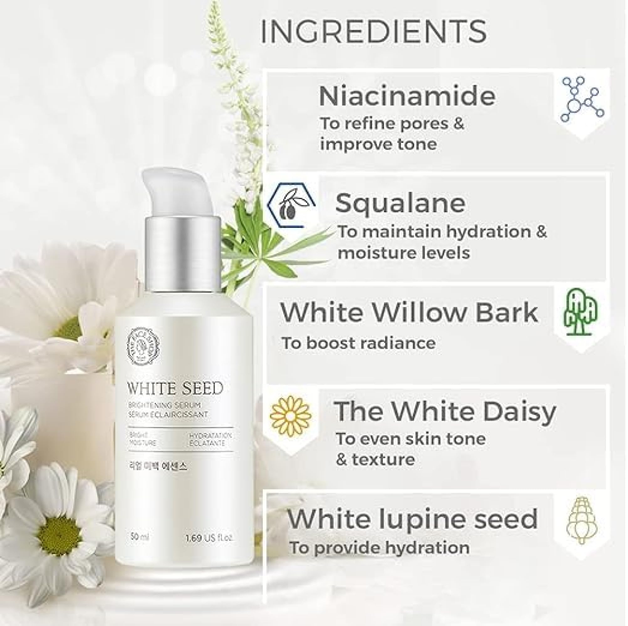 Foto 5 | Sérum The Face Shop Whiteseed Para Iluminar La Piel Profunda, 50 Ml - Venta Internacional.