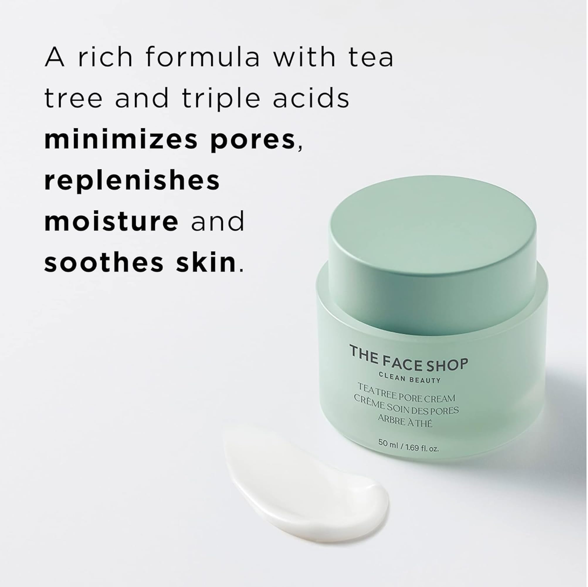 Foto 4 pulgar | Cream The Face Shop, Minimizador De Poros Con Forma De Árbol De Té, Hidratante, 50 Ml - Venta Internacional.