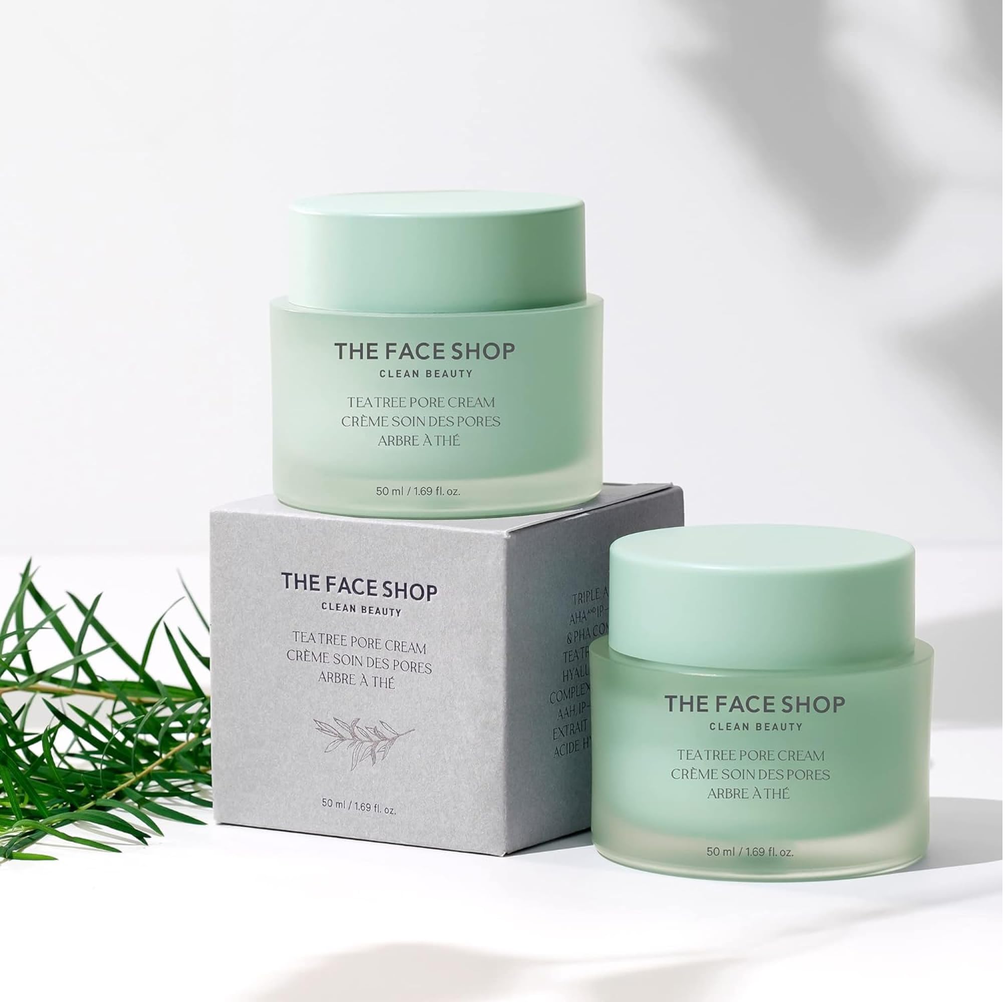 Foto 7 | Cream The Face Shop, Minimizador De Poros Con Forma De Árbol De Té, Hidratante, 50 Ml - Venta Internacional.