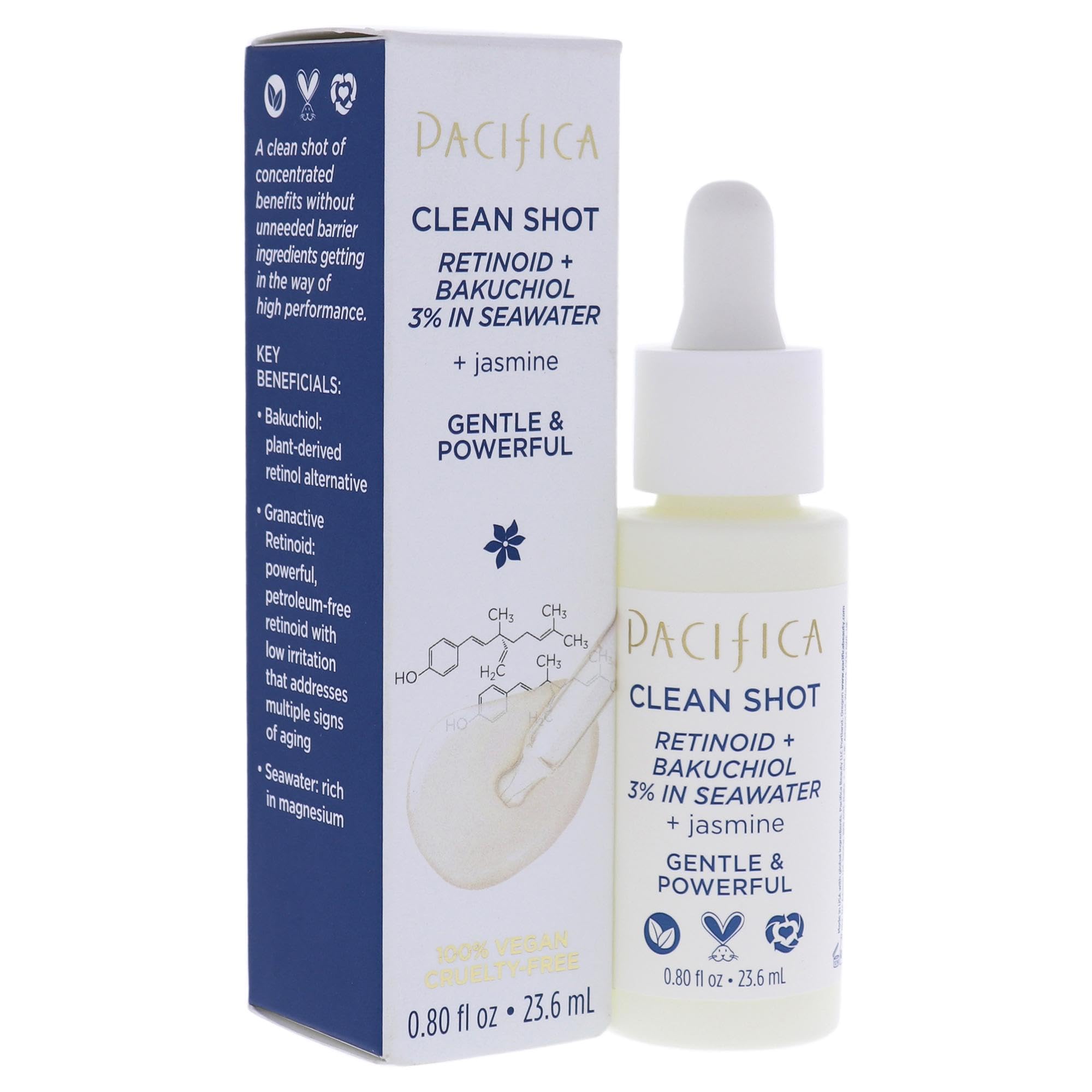 Foto 4 pulgar | Serum Pacifica Clean Shot Retinoid Y Bakuchiol Al 3% En Agua De Mar - Venta Internacional.