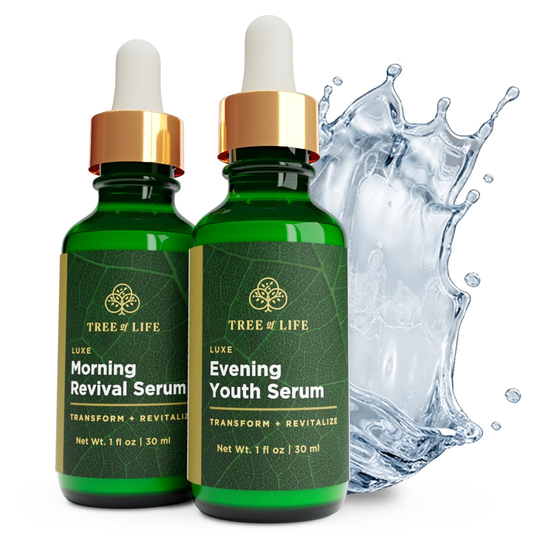 Sérum Antienvejecimiento Tree Of Life Luxe Para Mañana Y Noche, 30 Ml X2 - Venta Internacional.