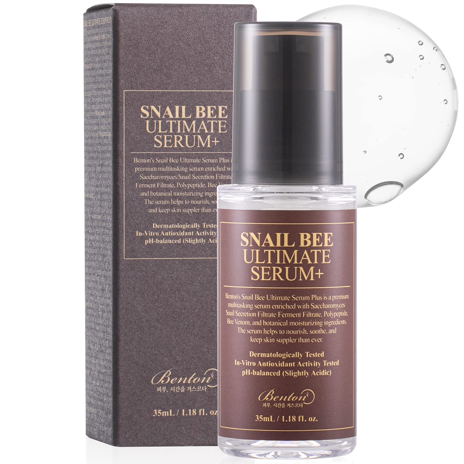 Sérum Benton Snail Bee Ultimate Plus De 35 Ml Con Secreción De Caracol - Venta Internacional.