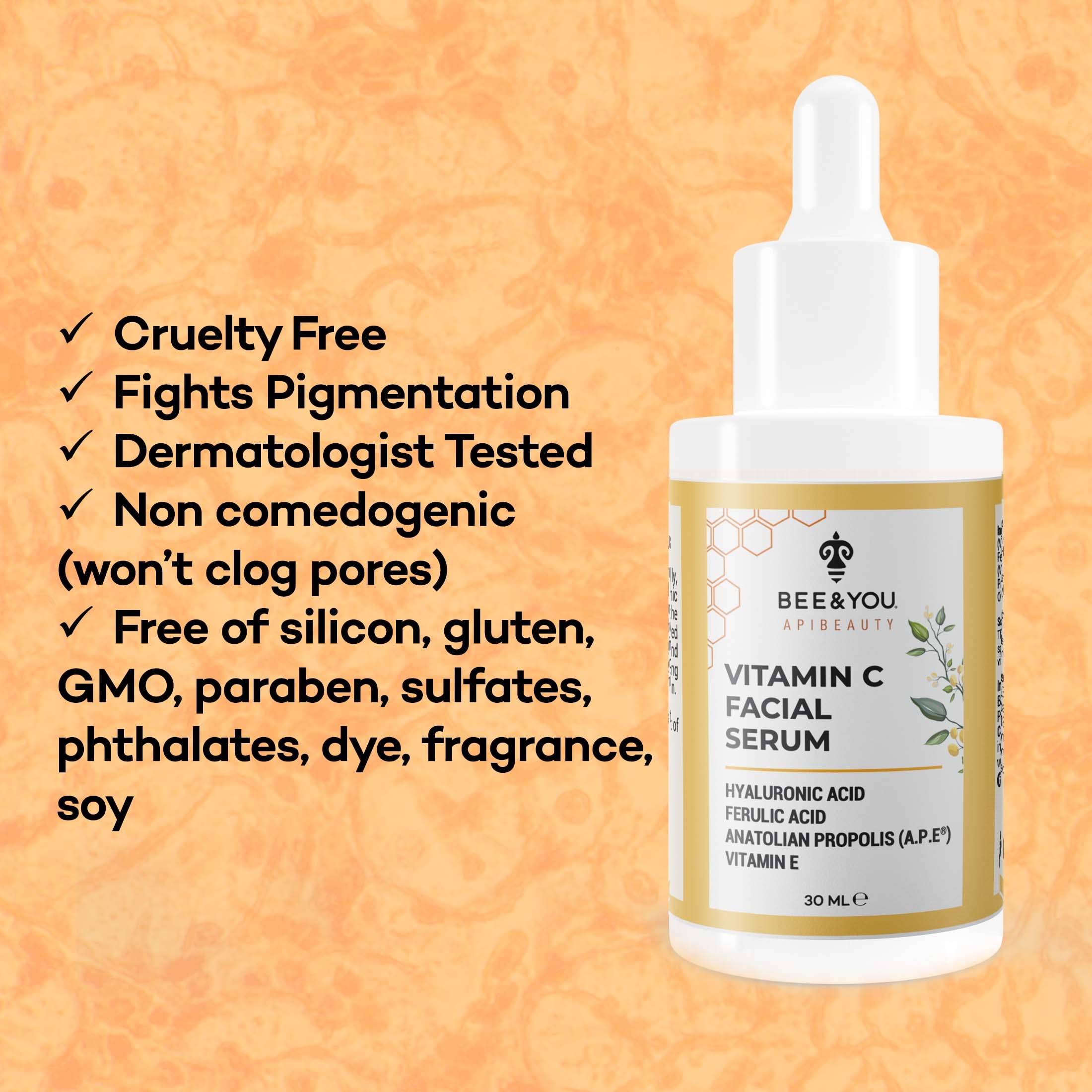 Foto 5 | Crema Facial Serum Bee & You Antienvejecimiento Con Vitamina C 30 Ml - Venta Internacional.