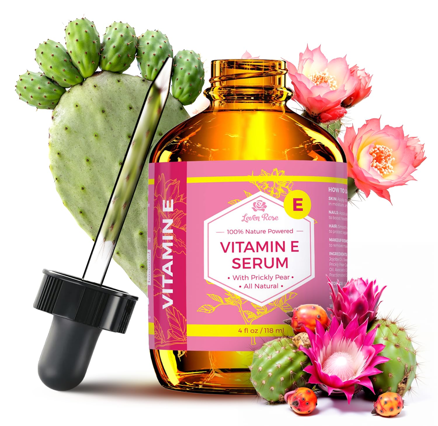 Foto 2 pulgar | Aceite Serum Leven Rose Con Vitamina E, 100% Orgánico Puro, 120 Ml - Venta Internacional.