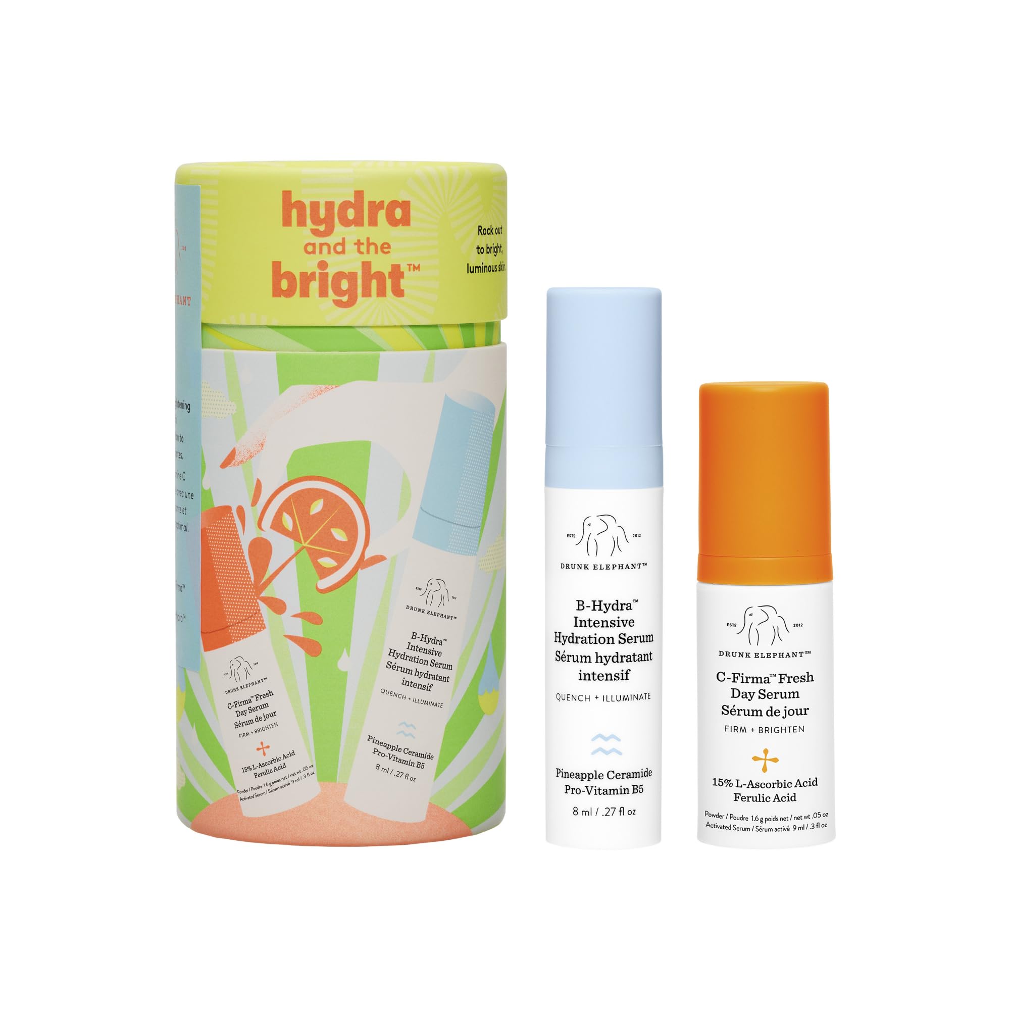 Cuidado de la Piel: Drunk Elephant Hydra and The Bright con C-Firma 8 ml - Venta Internacional