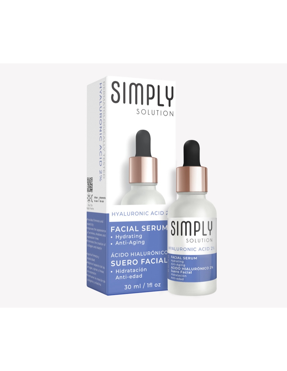 Foto 1 | Suero Facial Simply Solution Acido Hialuronico 2% 30 ml