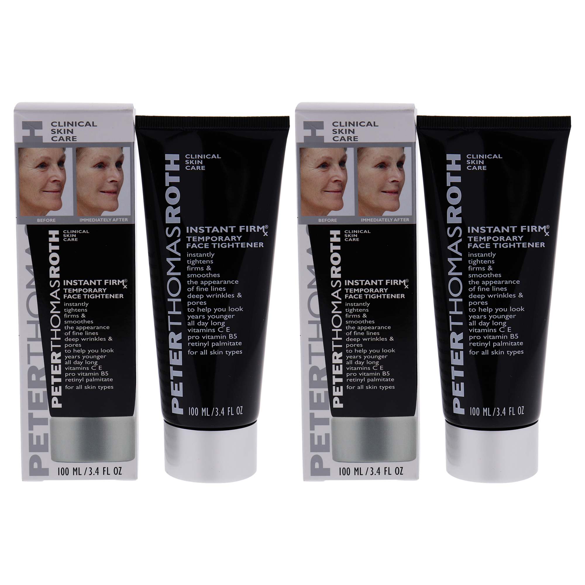 Crema Reafirmante Instantánea Peter Thomas Roth, 100 Ml, Paquete De 2 - Venta Internacional.