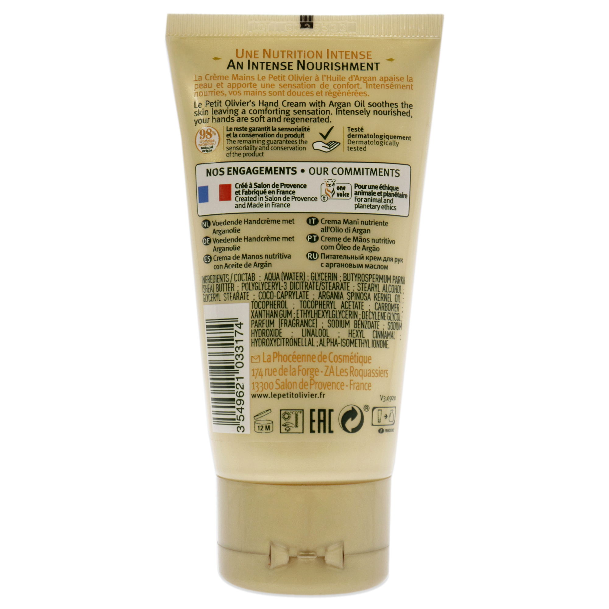 Foto 2 | Crema De Manos Nutritiva - Aceite De Argán Por Le Petit Olivier Para Mujeres - 2.5 Oz Crema De Manos - Venta Interna