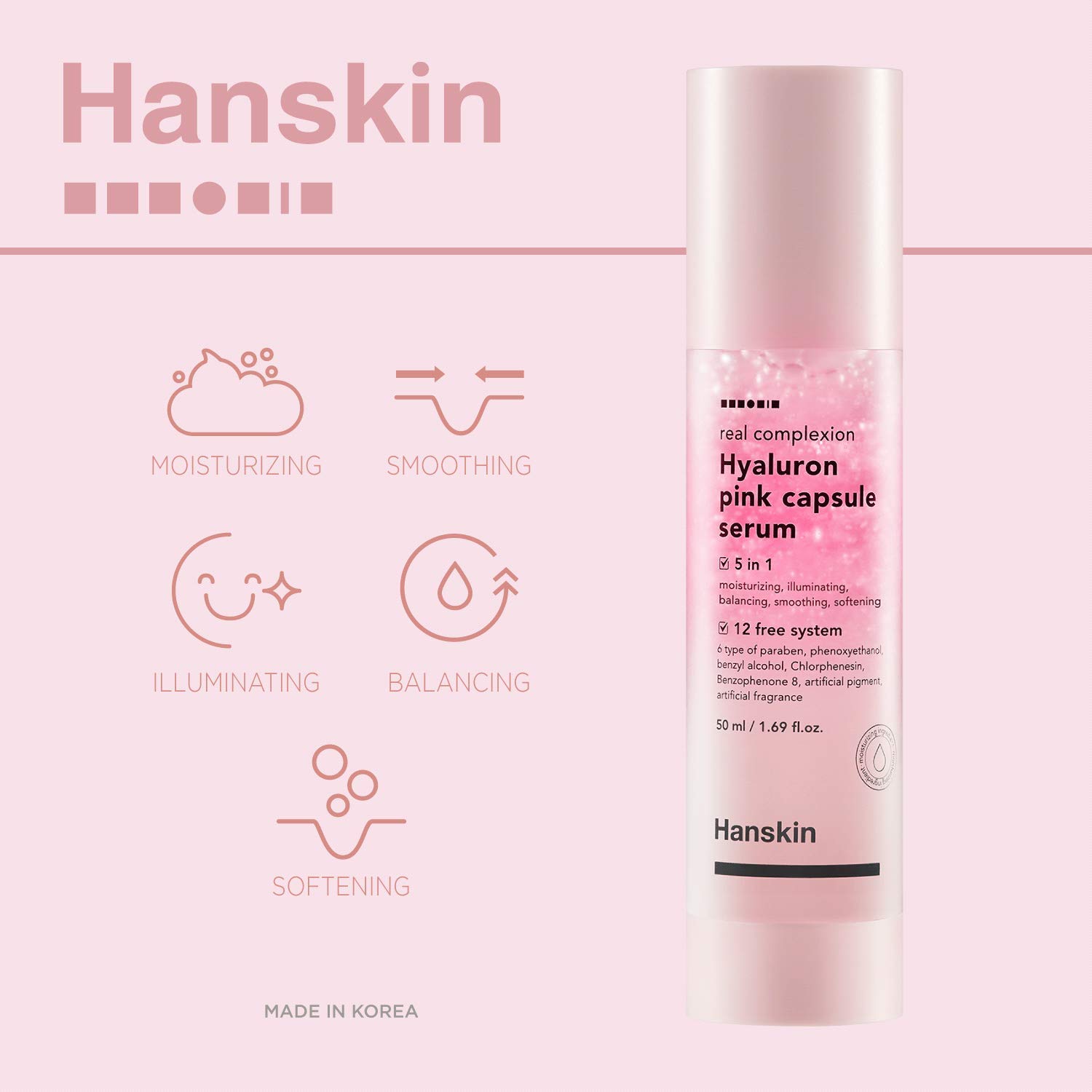 Foto 3 pulgar | Sérum Hanskin Real Complexion Hyaluron Pink, Cápsula De 50 Ml - Venta Internacional.