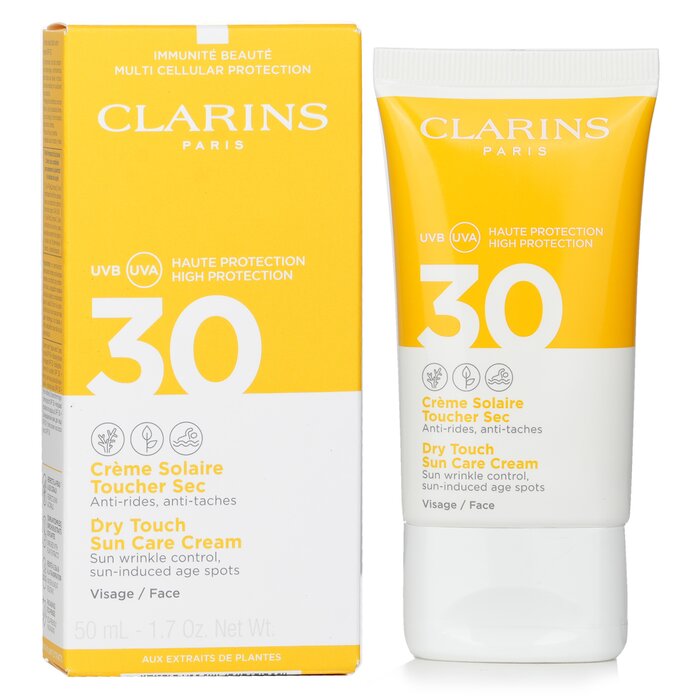 Crema De Protección Solar Clarins Dry Touch Spf 30 Para Rostro - Venta Internacional.