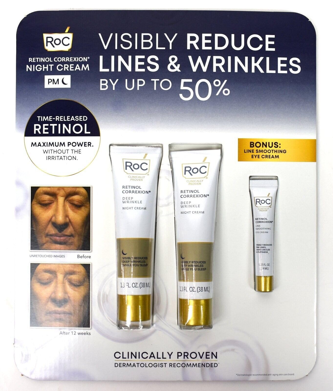 Crema De Noche Roc Deep Wrinkle 30 Ml X 2 ¡10% Más! - Venta Internacional.