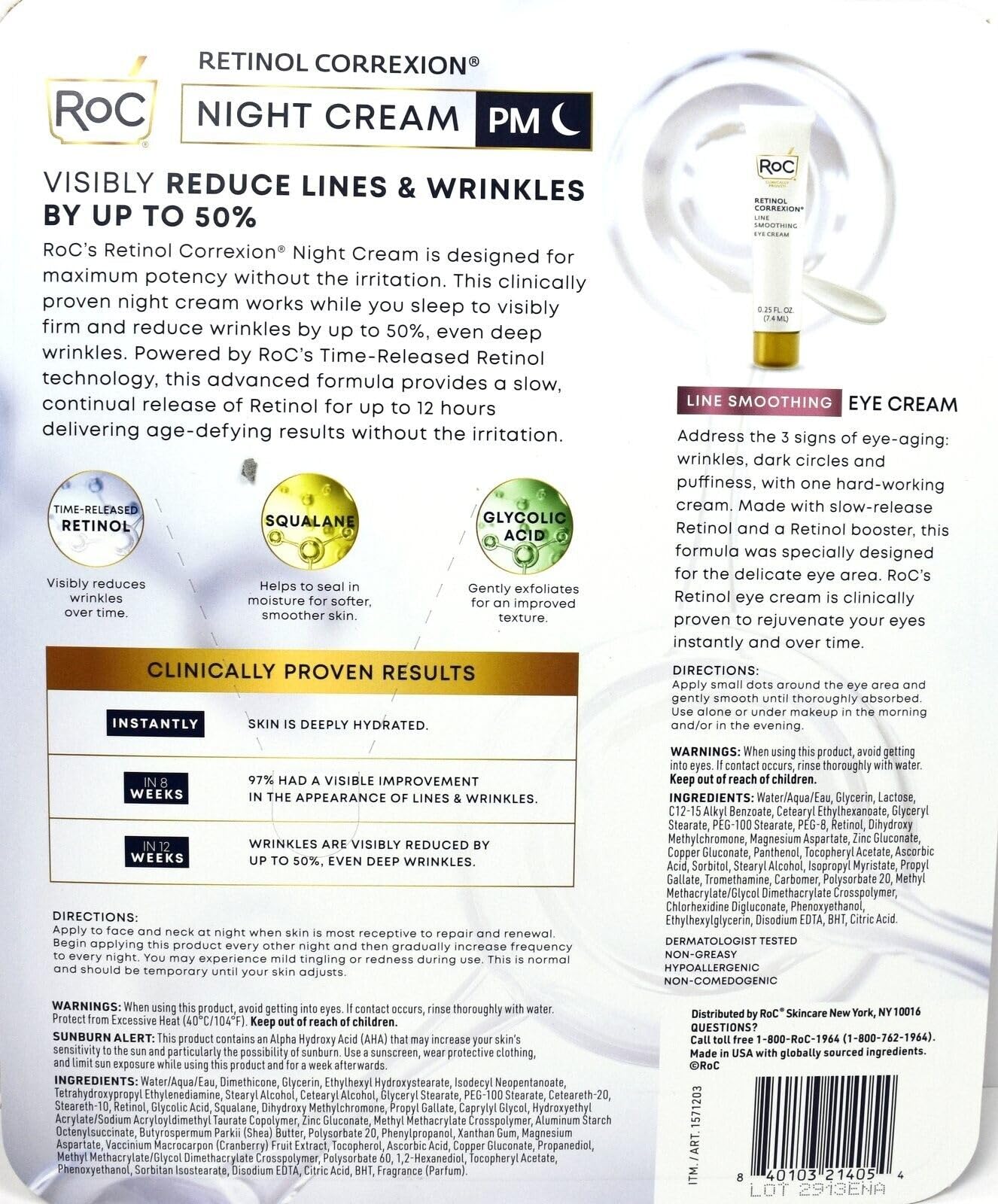 Foto 4 pulgar | Crema De Noche Roc Deep Wrinkle 30 Ml X 2 ¡10% Más! - Venta Internacional.