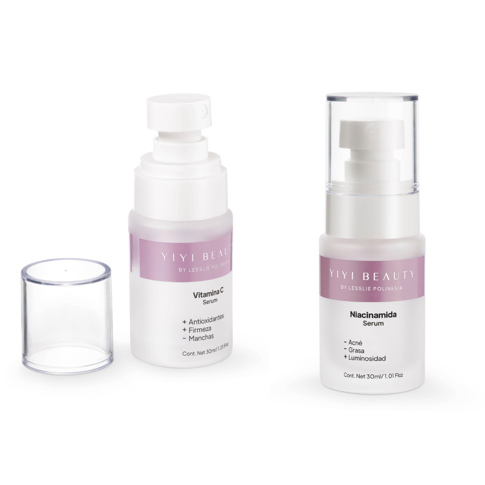 Kit Serum Aclarante Niacinamida + Vitamina C para Unificar y Aclarar la Piel