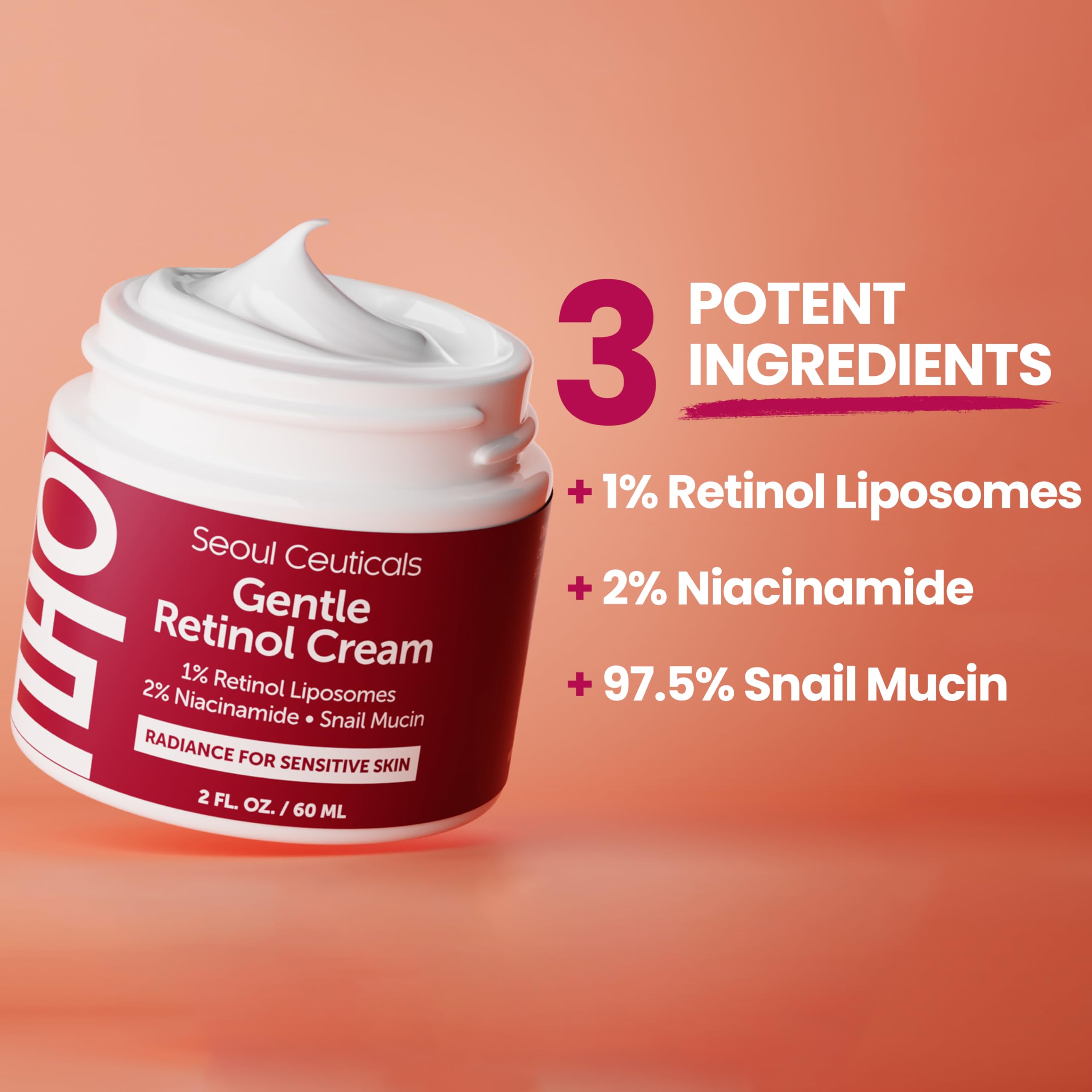Foto 3 pulgar | Crema De Noche Seoulceuticals Con Retinol Coreano Al 1% Y Mucina De Caracol, 60 Ml - Venta Internacional.