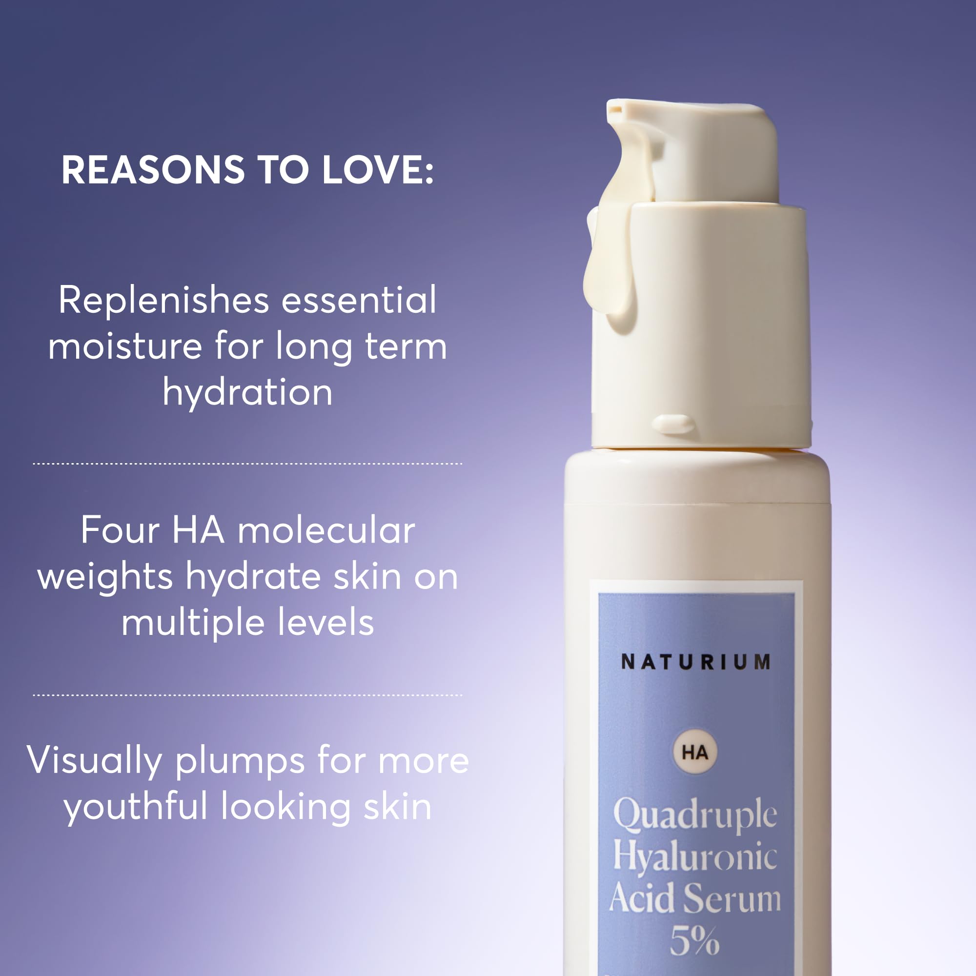Foto 4 pulgar | Serum Naturium Quadruple Ácido Hialurónico 5% Hidratante 30 Ml - Venta Internacional.