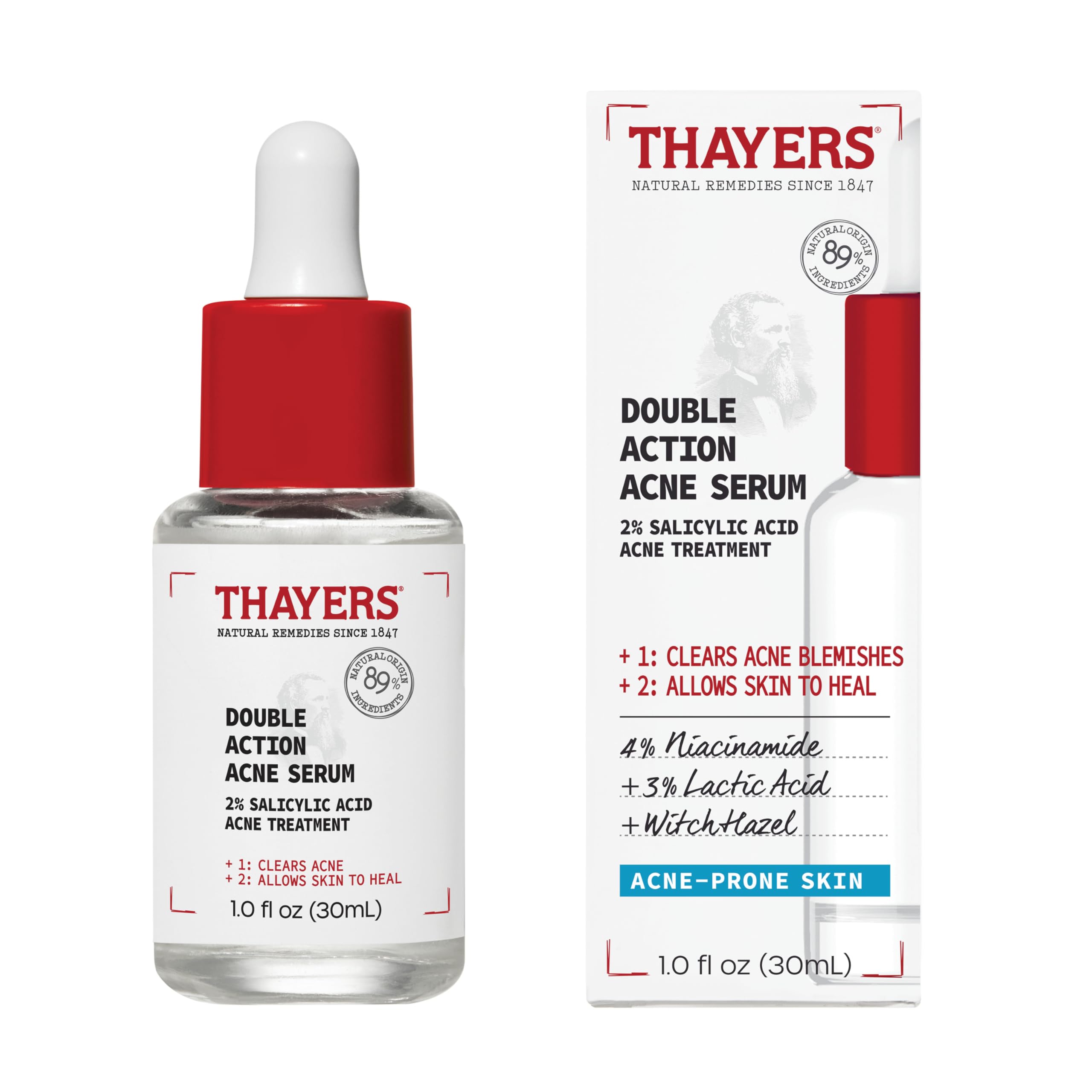 Sérum Para El Acné Thayers Double Action Con 2% De Ácido Salicílico, 30 Ml - Venta Internacional.