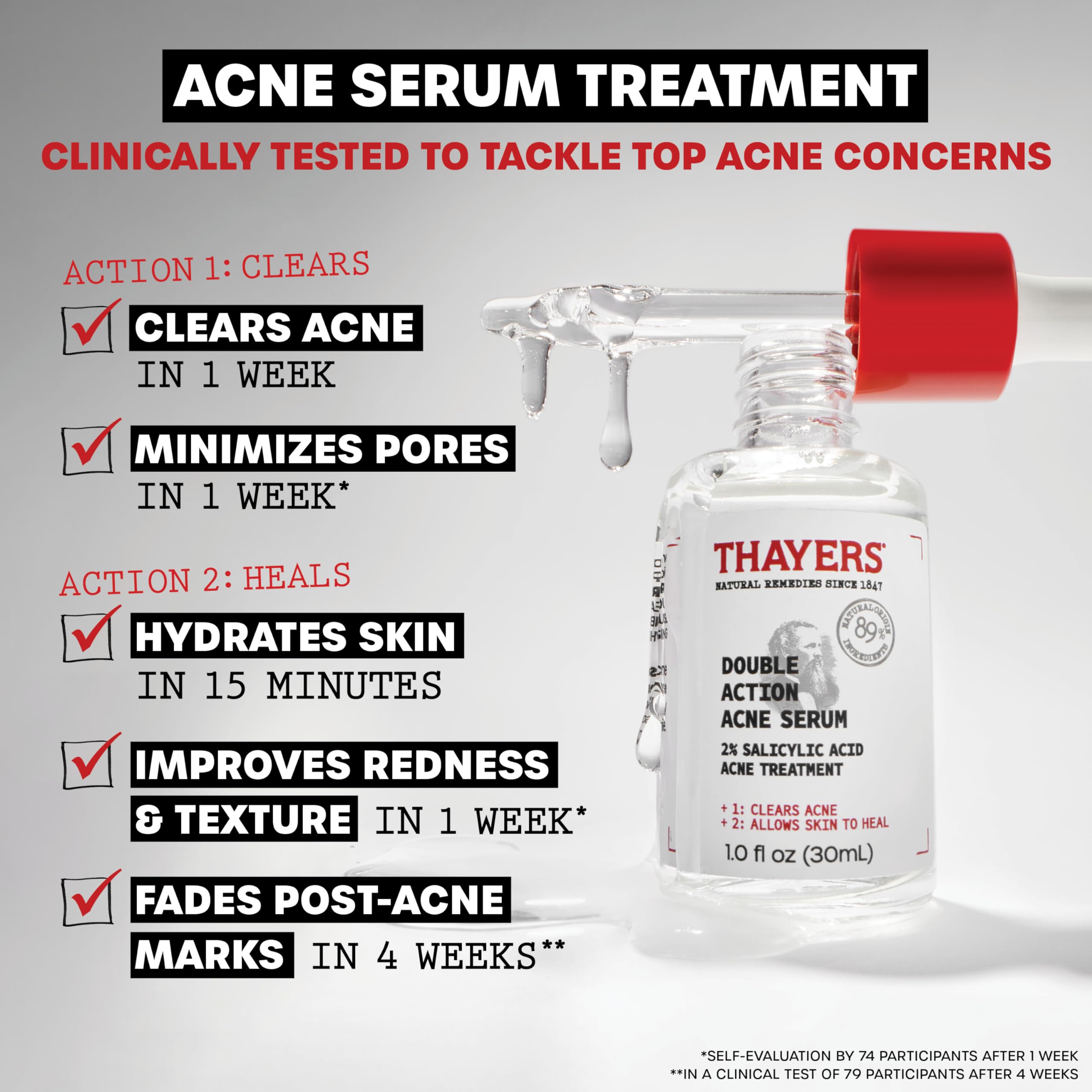 Foto 3 pulgar | Sérum Para El Acné Thayers Double Action Con 2% De Ácido Salicílico, 30 Ml - Venta Internacional.