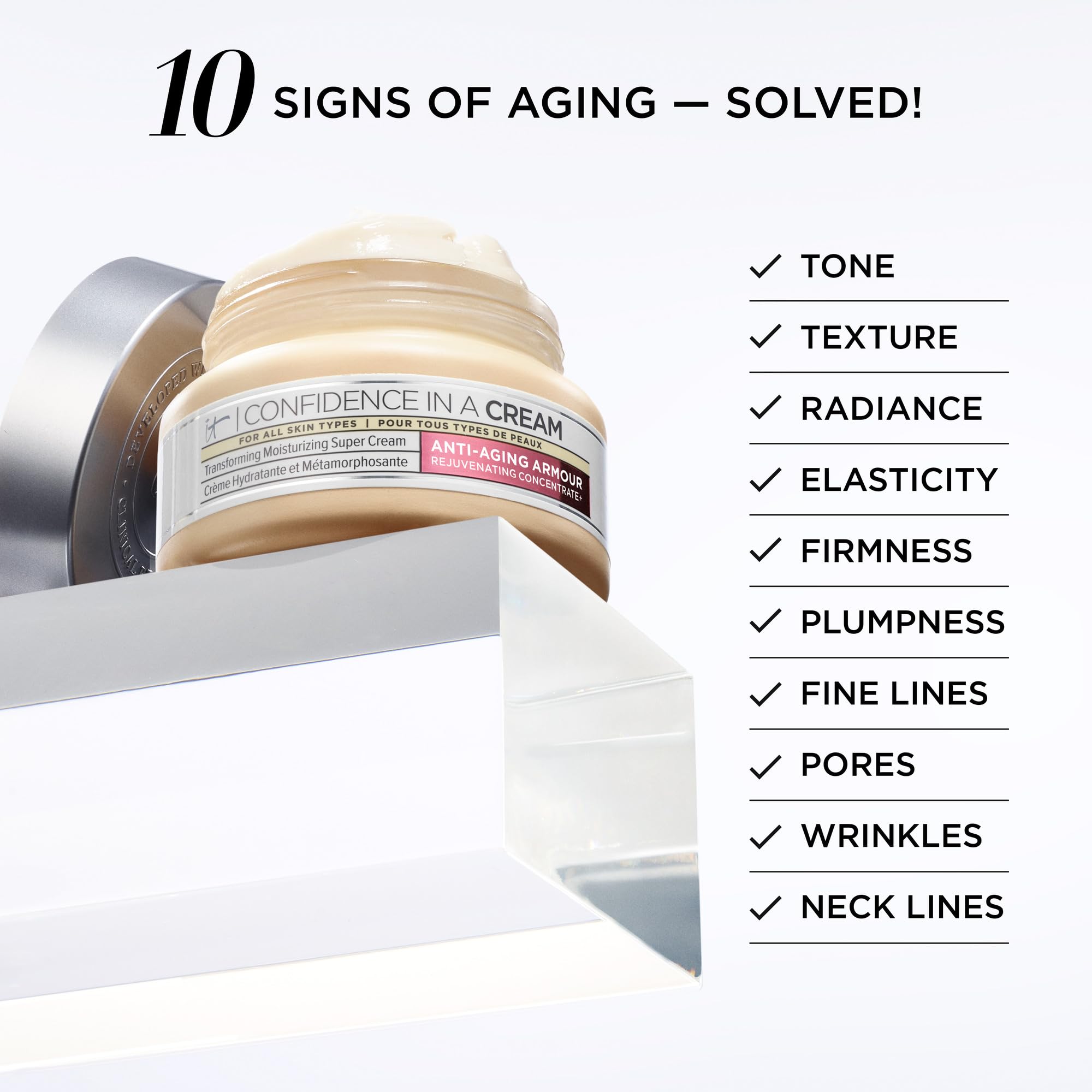Foto 6 pulgar | Crema Hidratante Antiedad Confidence In A Cream De It Cosmetics, 60 Ml - Venta Internacional.