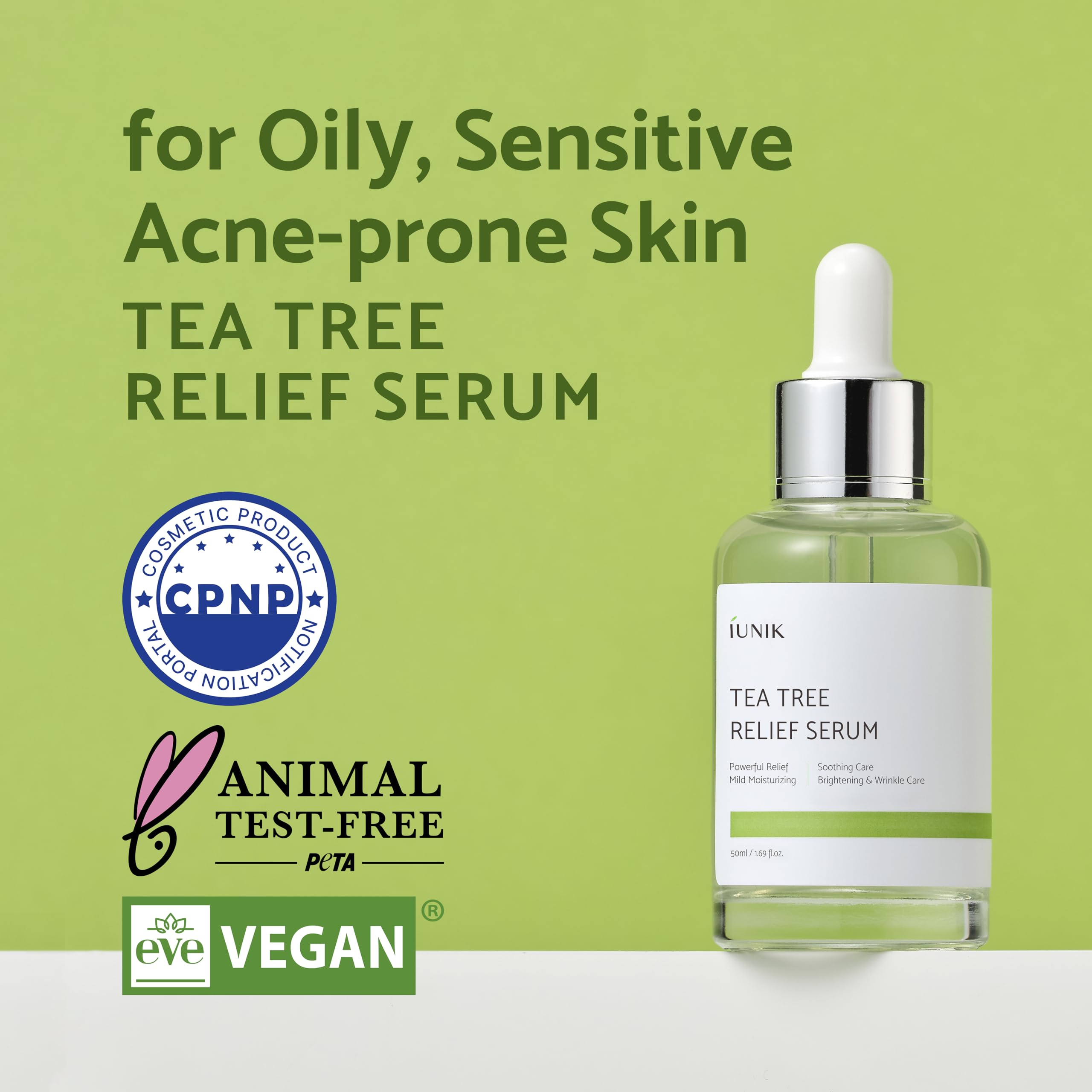 Foto 2 | Sérum Facial Iunik Tea Tree 67% Relief Con Centella Asiática 19% - Venta Internacional.
