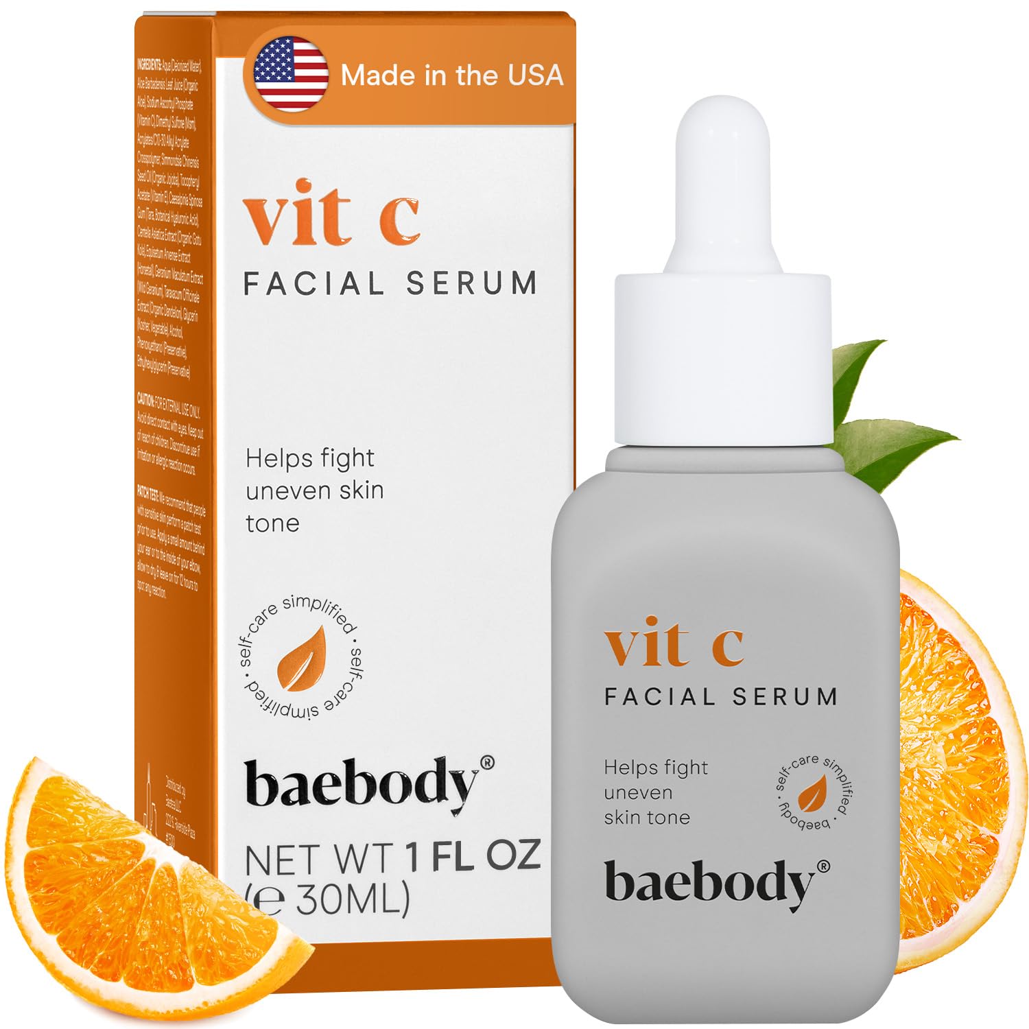 Sérum Facial Baebody Vitamin C Para Manchas Oscuras Y Piel Opaca 30 Ml - Venta Internacional.