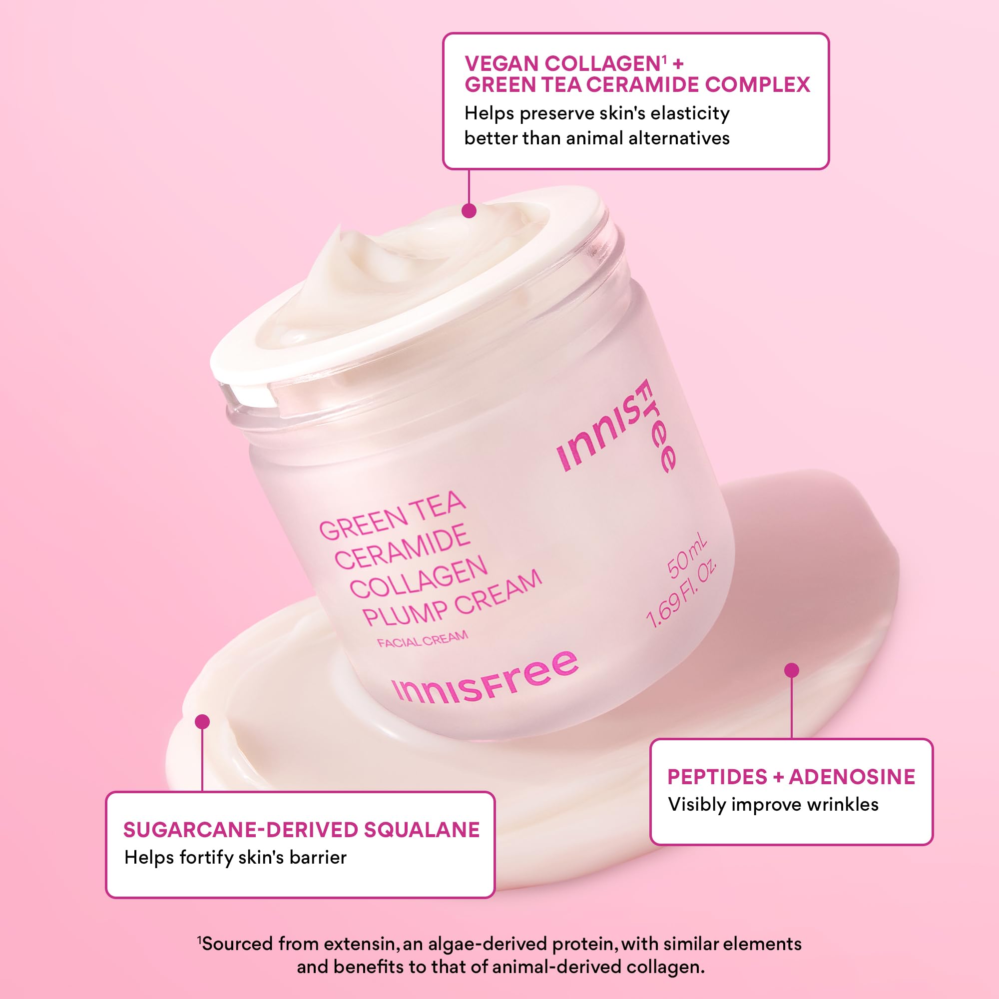 Foto 3 pulgar | Crema Hidratante Sin Té Verde, Ceramida Y Colágeno Plump Crea - Venta Internacional.