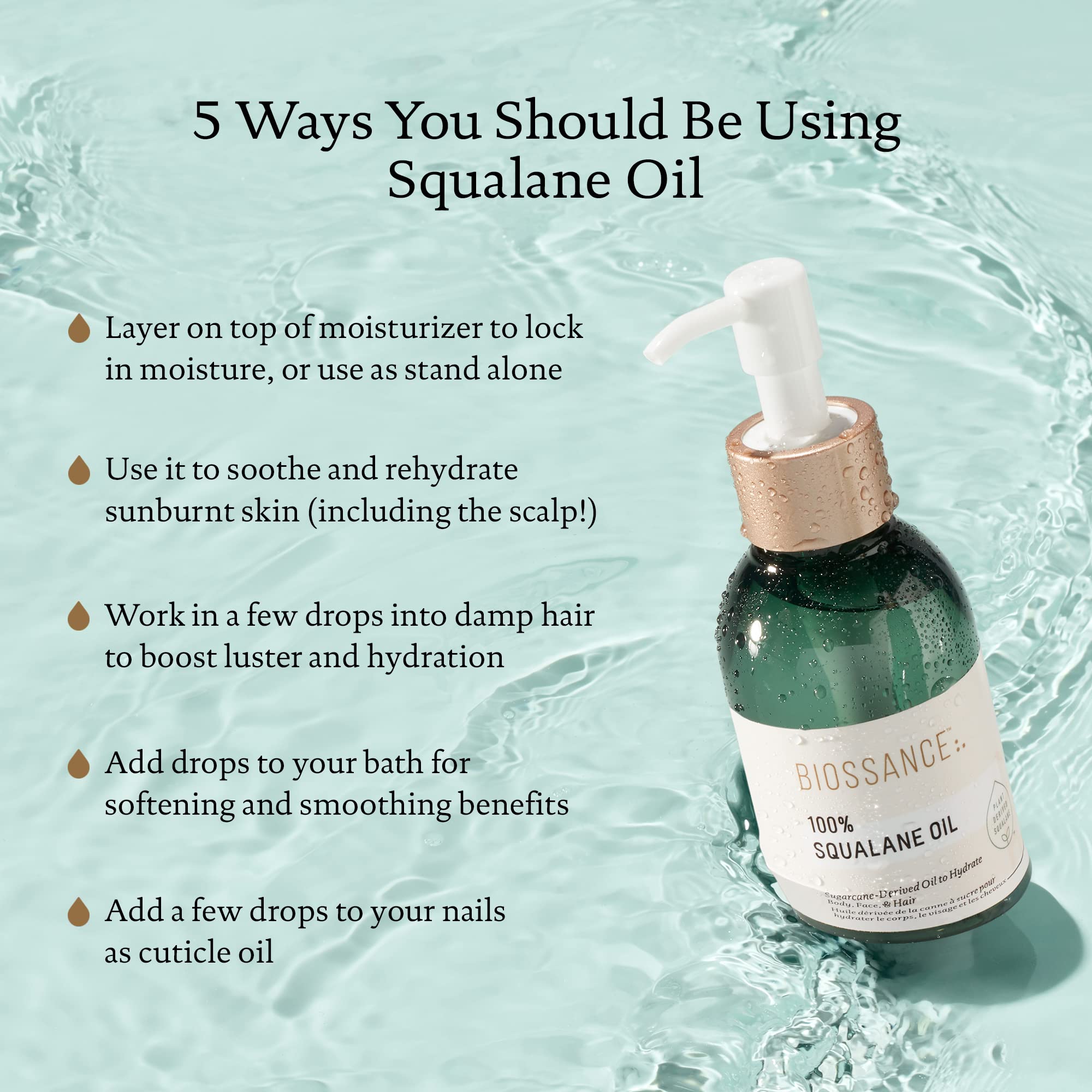 Foto 2 | Aceite Biossance 100% Escualano Sostenible Para Uso Facial Y Corporal, 100 Ml - Venta Internacional.