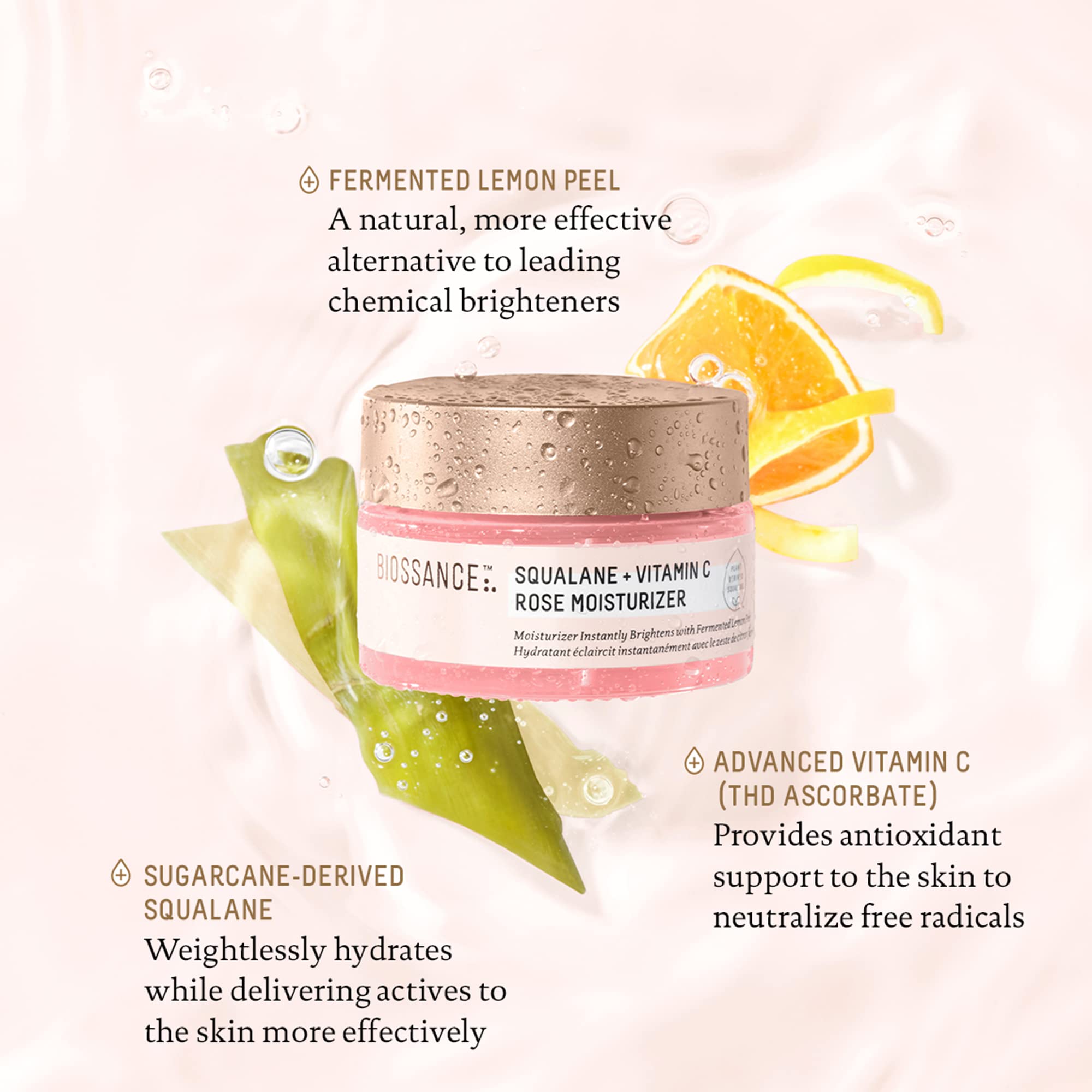 Foto 7 pulgar | Crema Hidratante Biossance Squalane + Vitamina C Rosa 50 Ml - Venta Internacional.