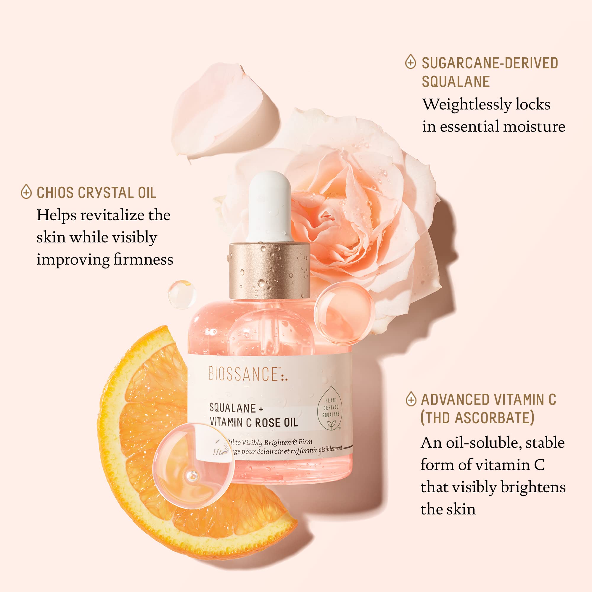 Foto 4 pulgar | Aceite Biossance Mini Squalane + Vitamina C Rose Reafirmante - Venta Internacional.