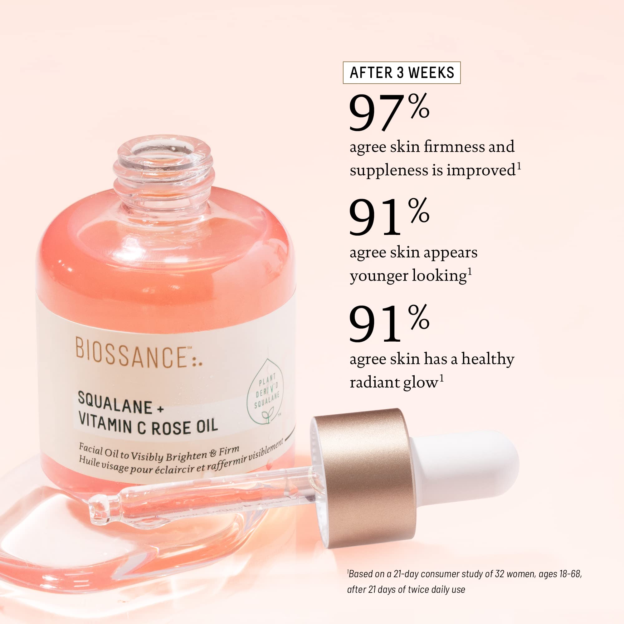 Foto 5 pulgar | Aceite Biossance Mini Squalane + Vitamina C Rose Reafirmante - Venta Internacional.