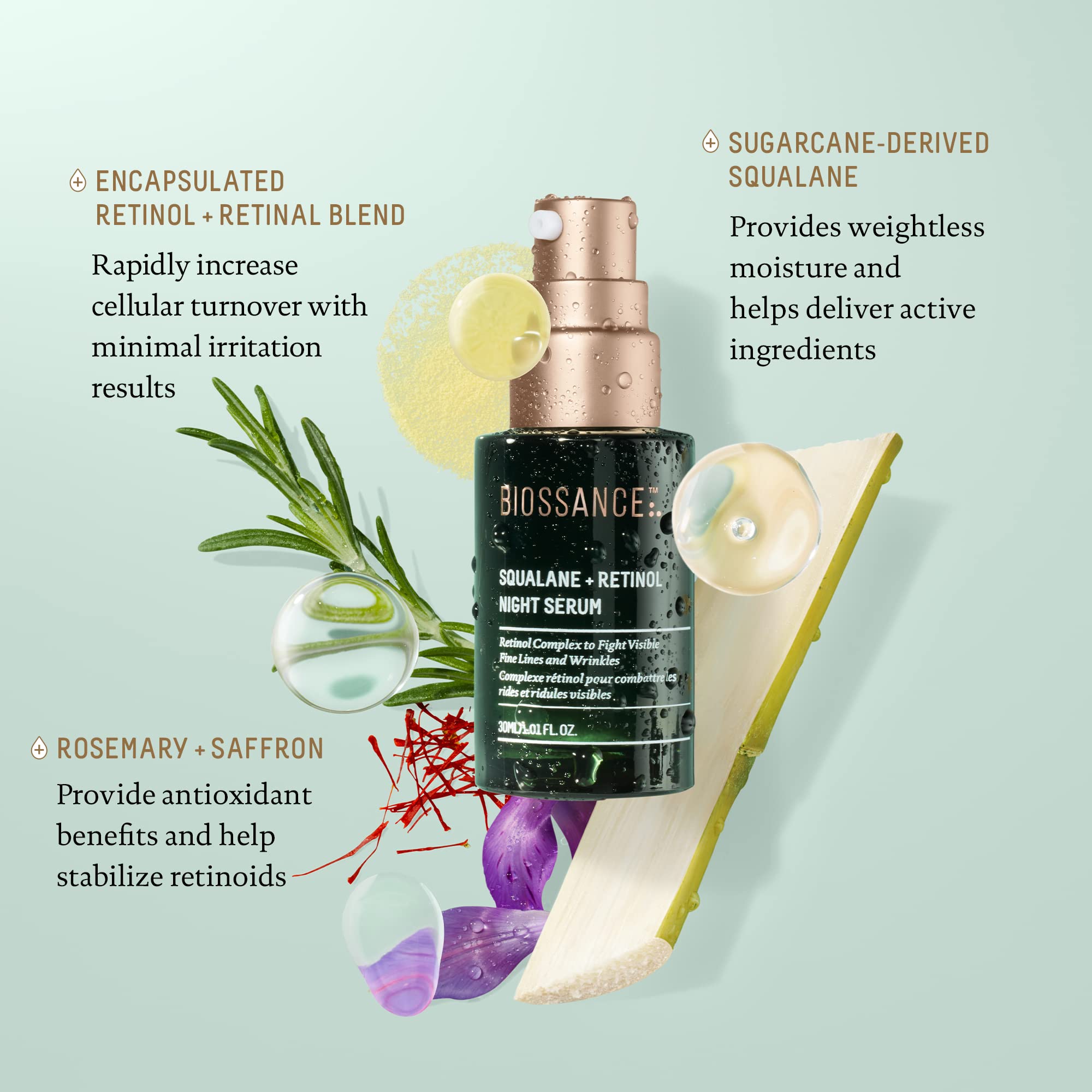 Foto 5 pulgar | Sérum Biossance Squalane + Retinol Encapsulado De 30 Ml De Liberación Prolongada - Venta Internacional.
