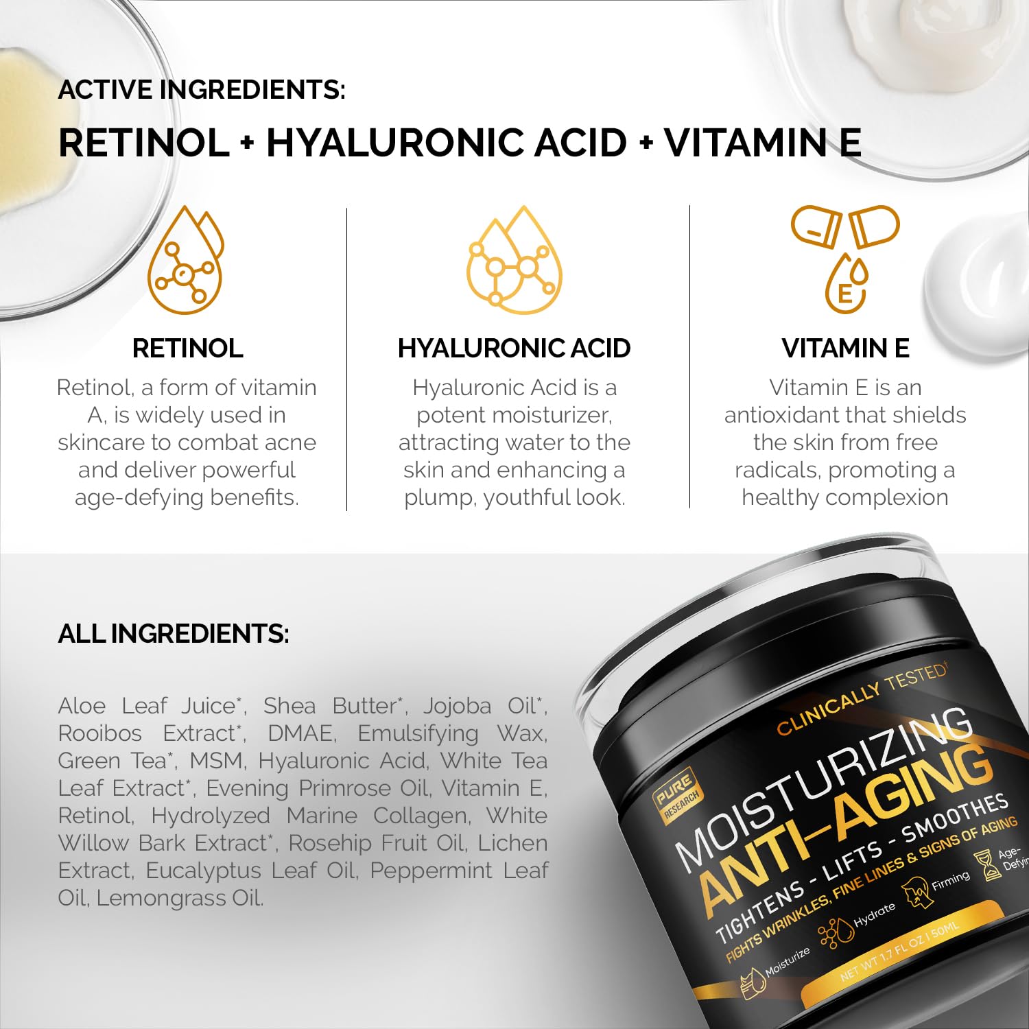 Foto 3 pulgar | Crema Hidratante Pure Research Antiedad 50 Ml Para Hombre - Venta Internacional.