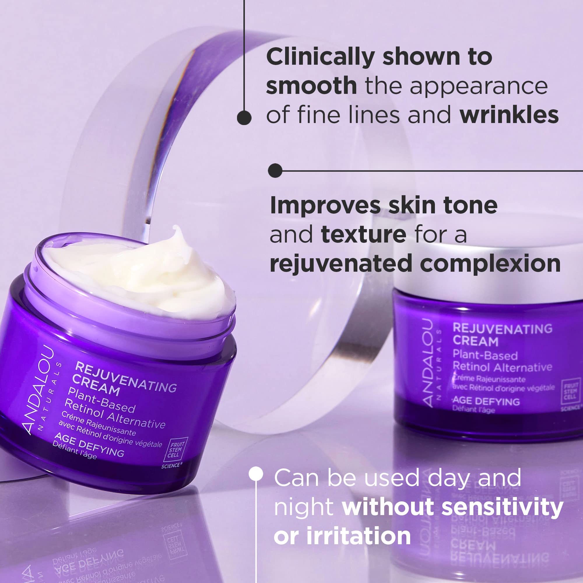 Foto 4 pulgar | Cream Andalou Naturals, Retinol Antienvejecimiento A Base De Plantas, 50 Ml - Venta Internacional.